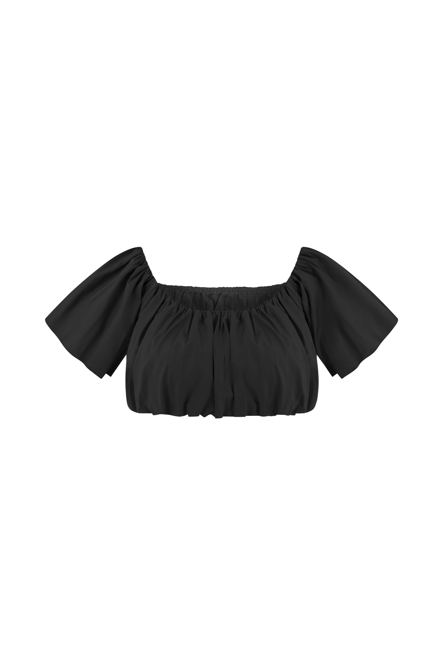 Autumn Off Shoulder Bubble Top - Black - Image 9
