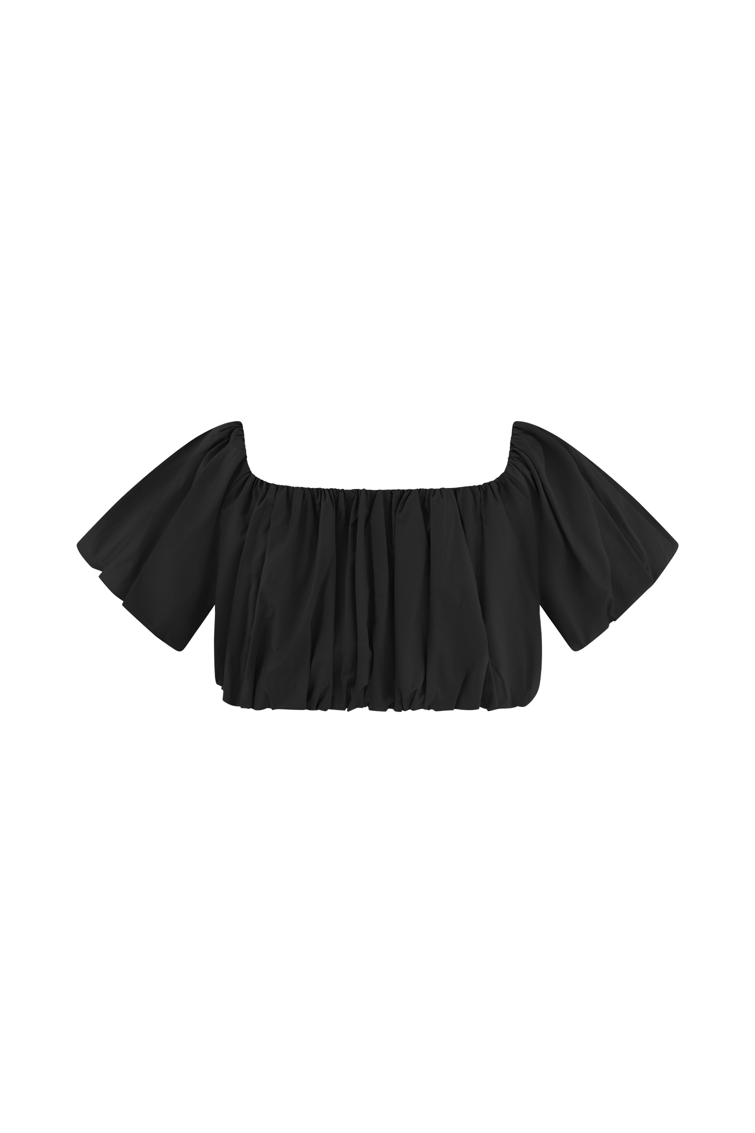 Autumn Off Shoulder Bubble Top - Black - Image 8