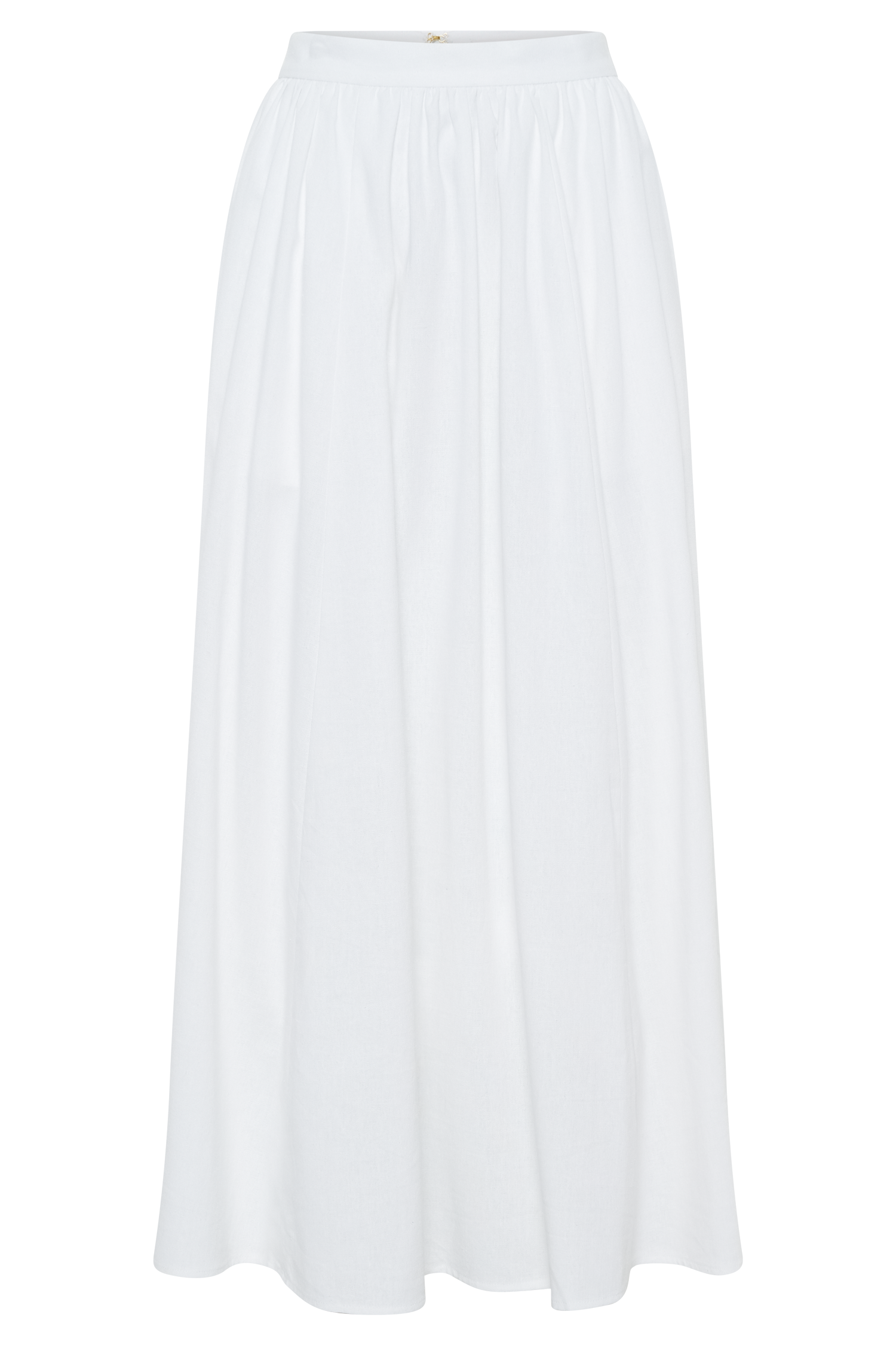 Clarence Linen A-Line Maxi Skirt - White - Image 9