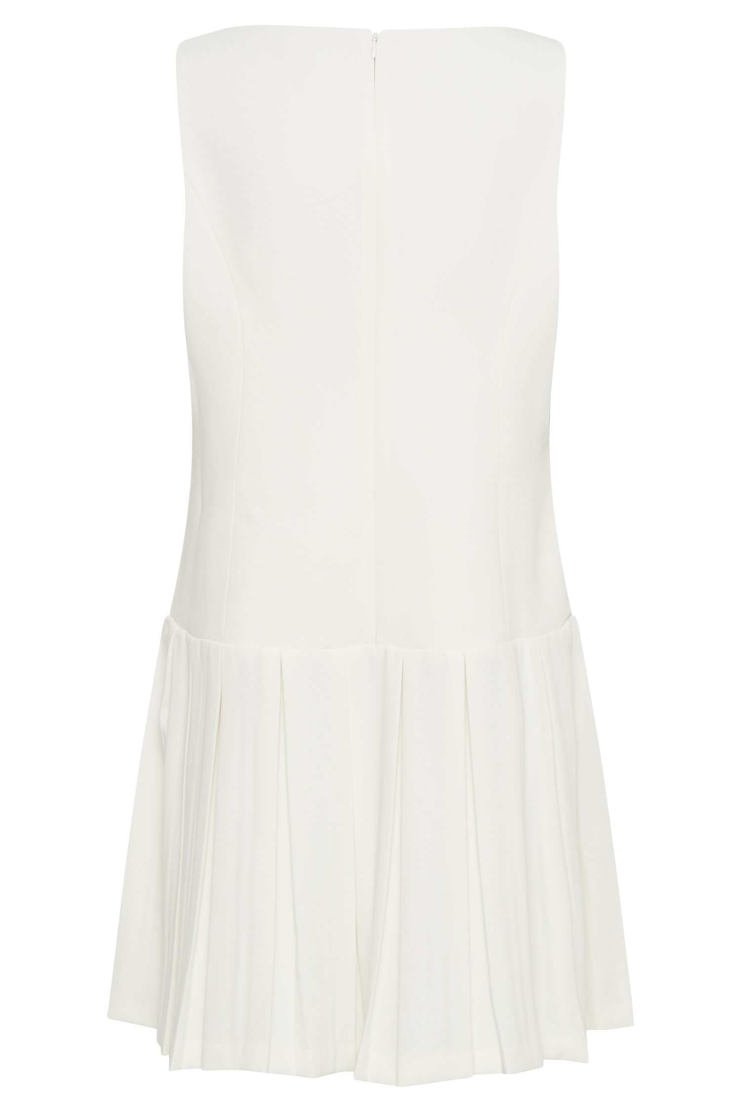 Mackenzie Sleeveless Pleated Mini Dress - Ivory - Image 6