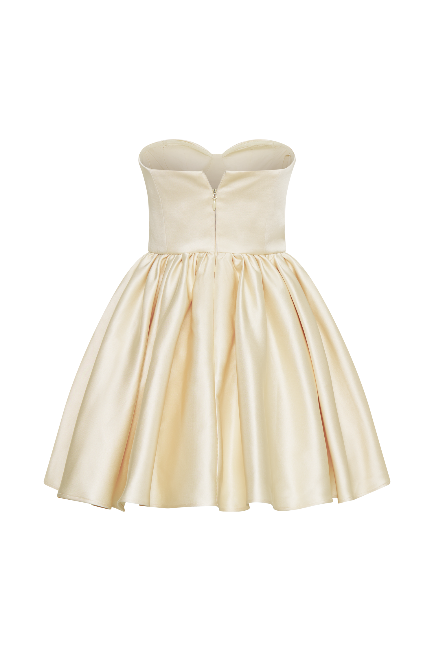 Hollie Structured Corset Mini Dress - Gold - Image 8