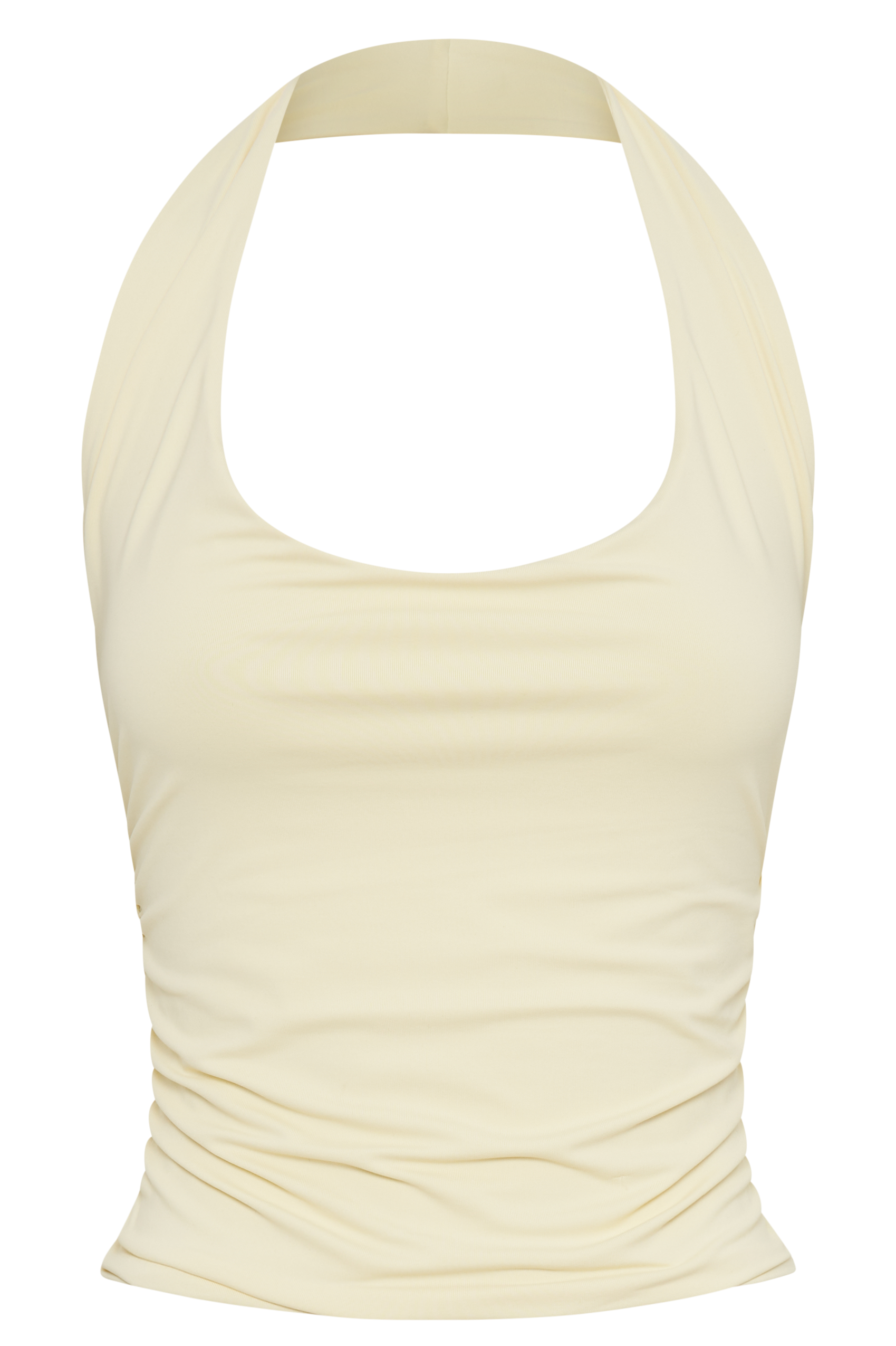 Marie Recycled Halter Top - Lemon Sherbet - Image 11