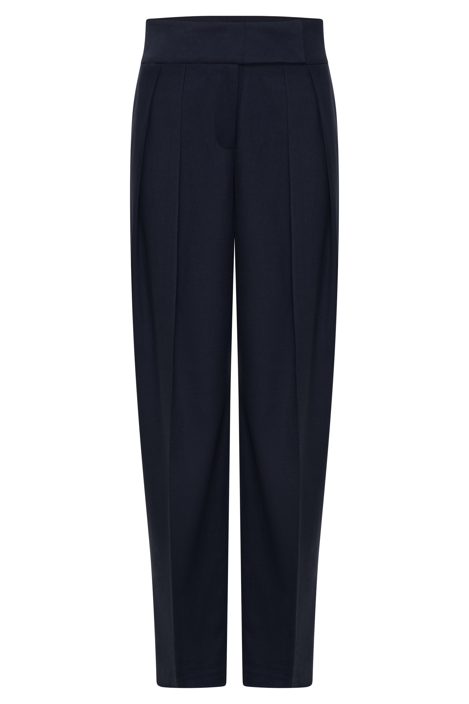Penelope Pleated High Waisted Pants - Dark Navy - Image 10