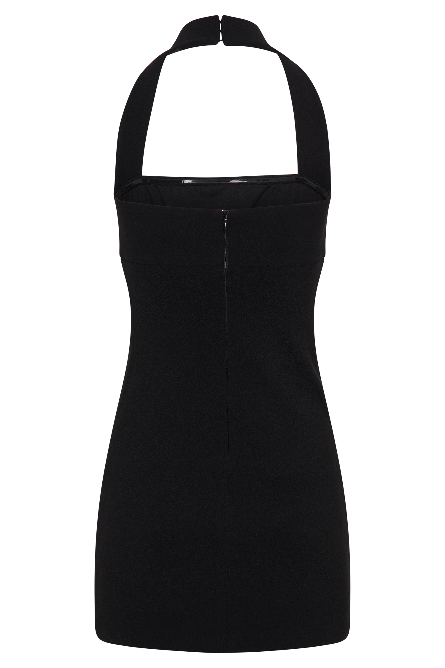Amelita Suiting Halter Mini Dress - Black - Image 7