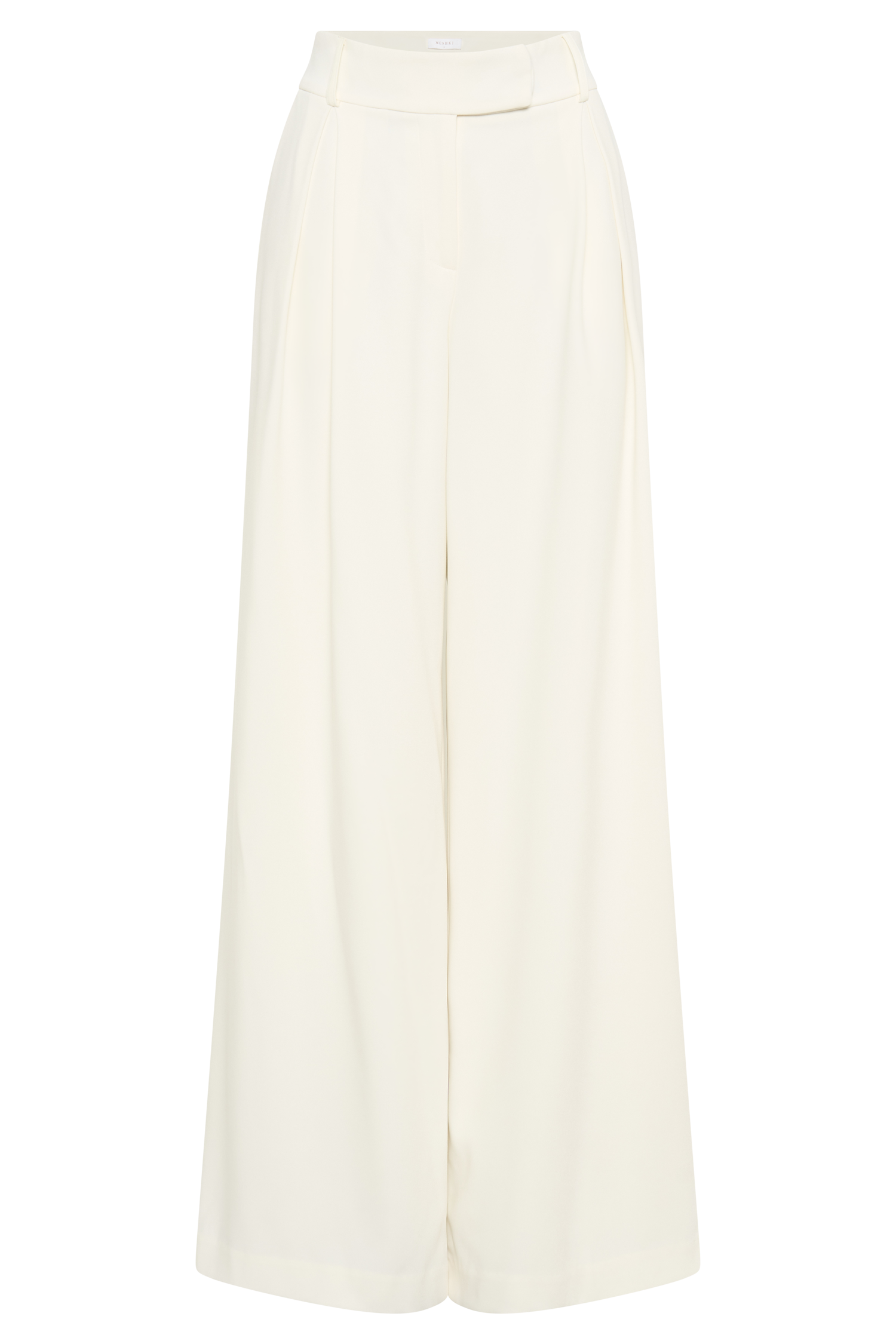 Jacqueline Pleated Wide Leg Pants - Ivory - Image 10