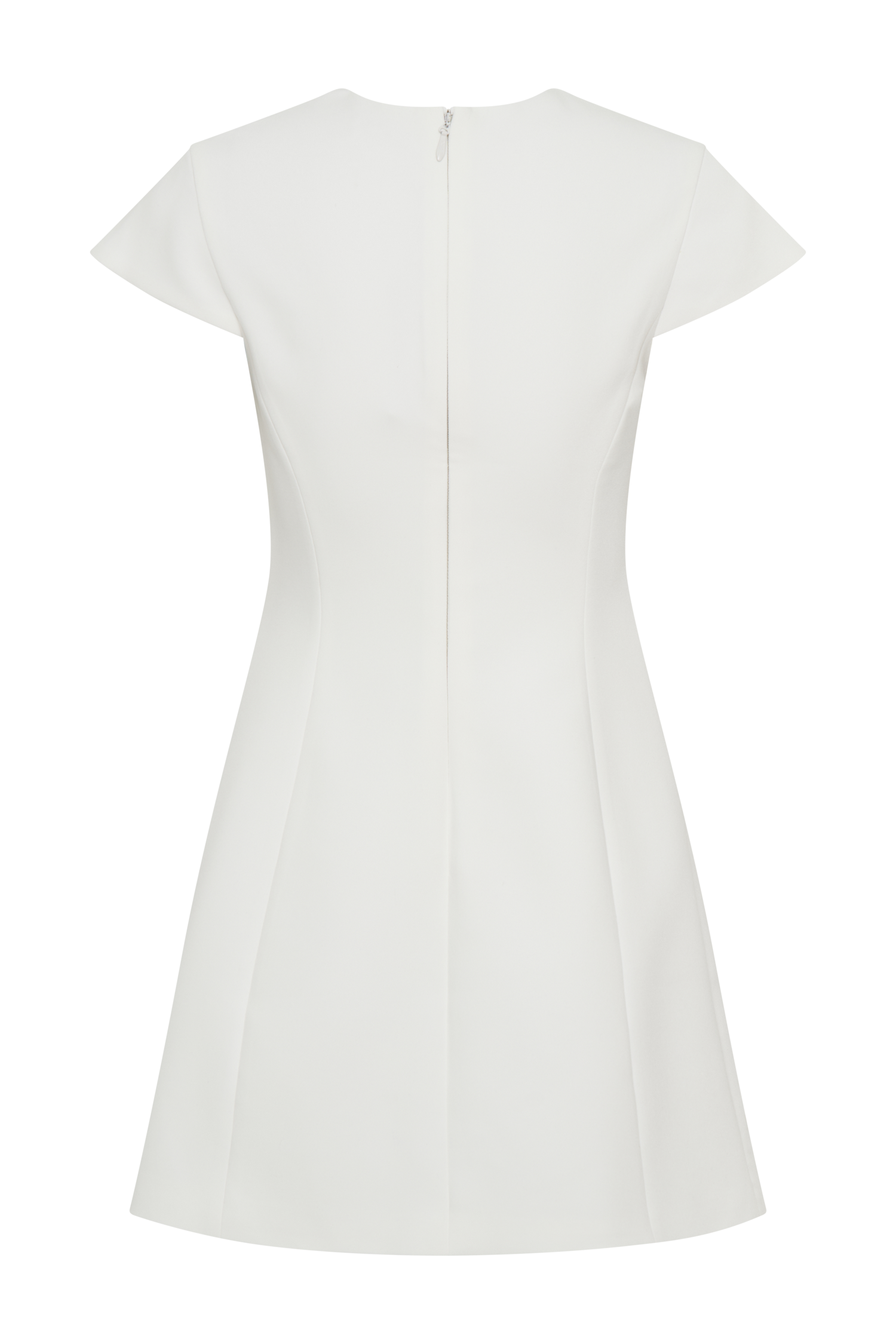Remi Suiting Mini Dress With Floral Hardware - White - Image 8