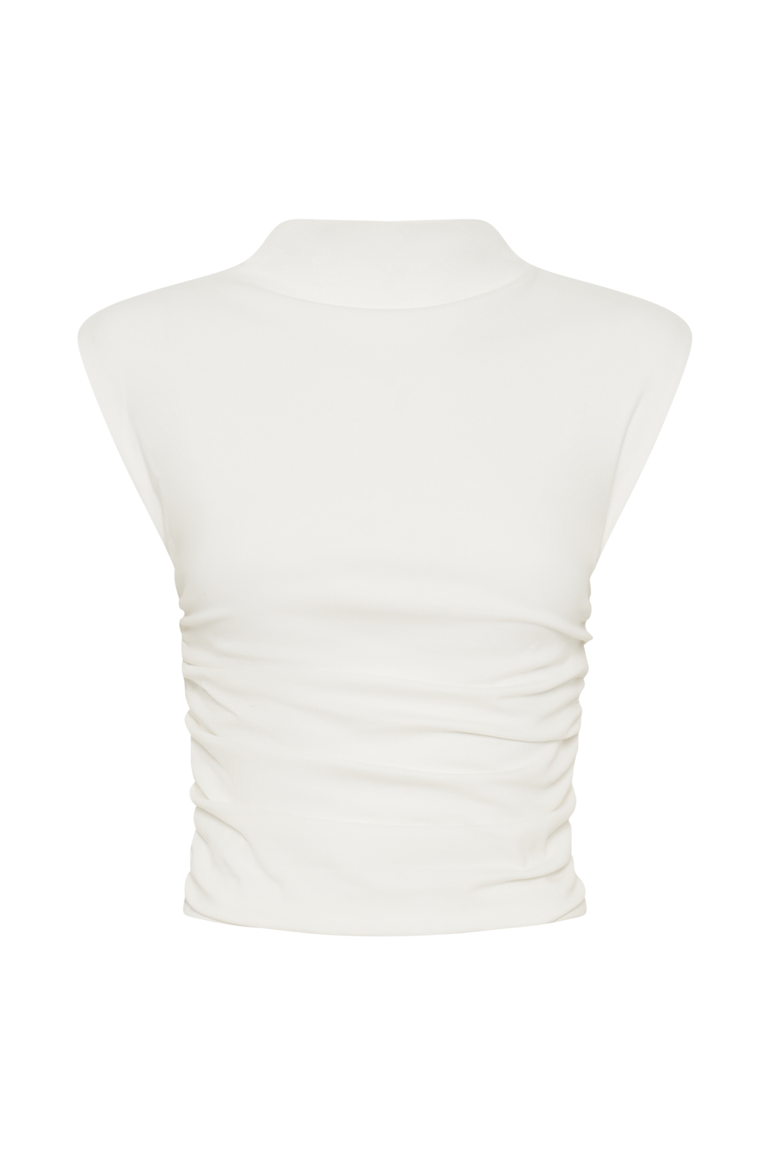 Ellia High Neck Sleeveless Top - White - Image 8