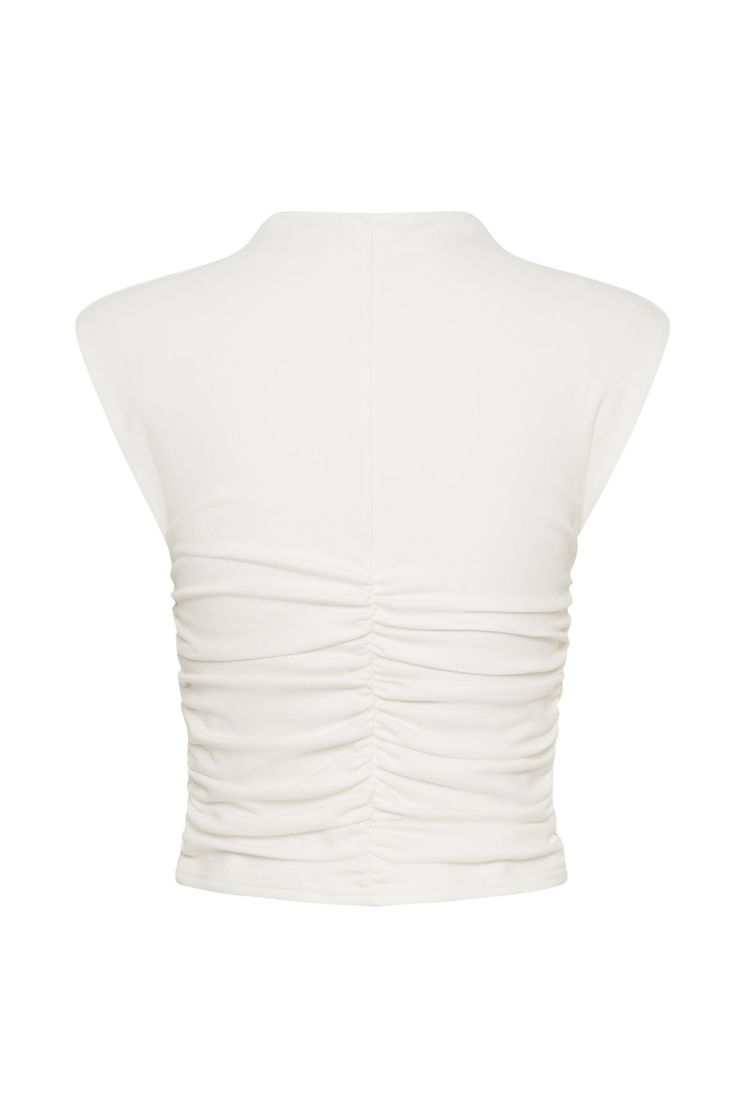 Ellia High Neck Sleeveless Top - White - Image 7