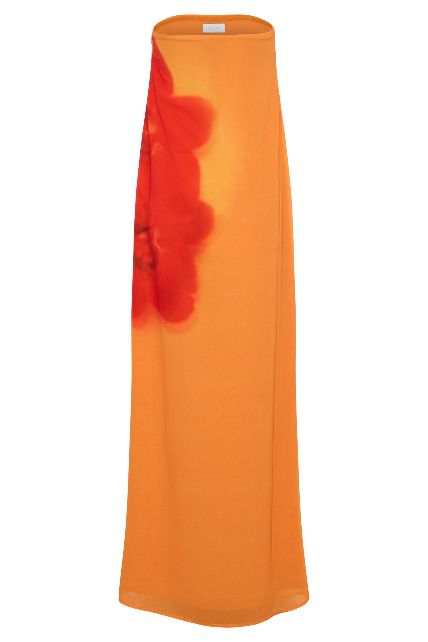 Amaya Strapless Chiffon Maxi Dress - Koi Orchid Print - Image 10
