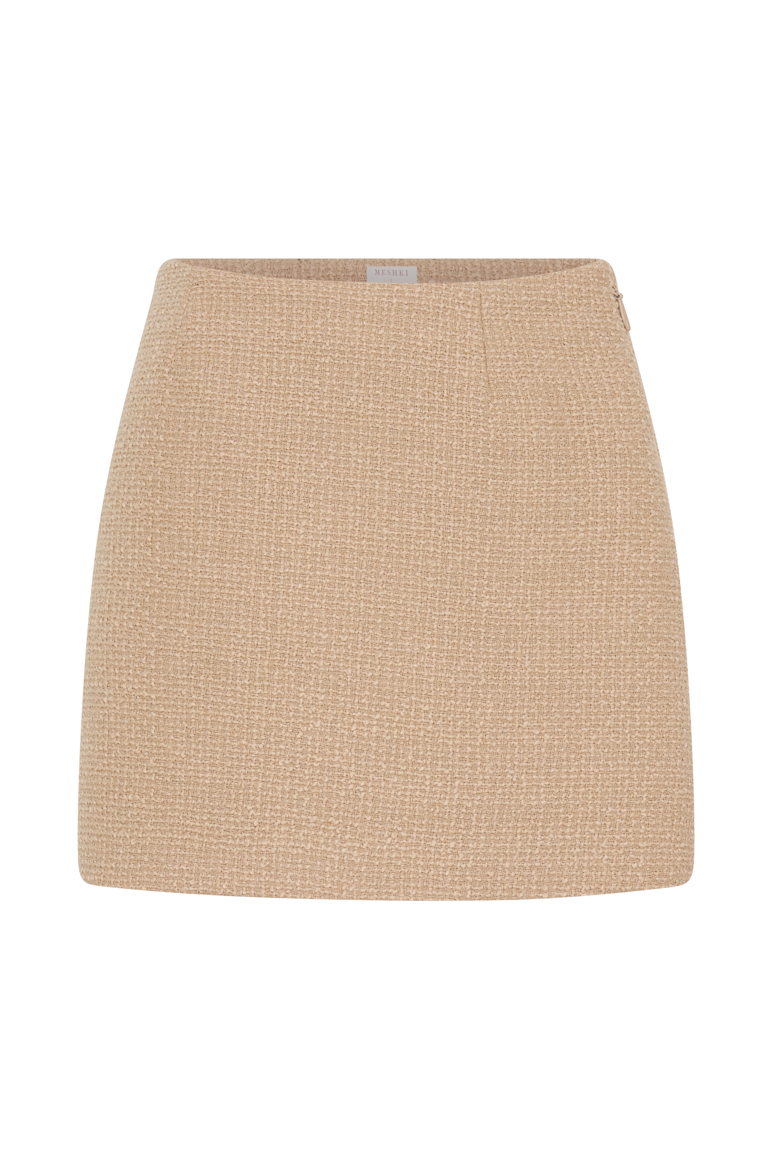 Camilla Boucle Mini Skirt - Light Taupe - Image 9