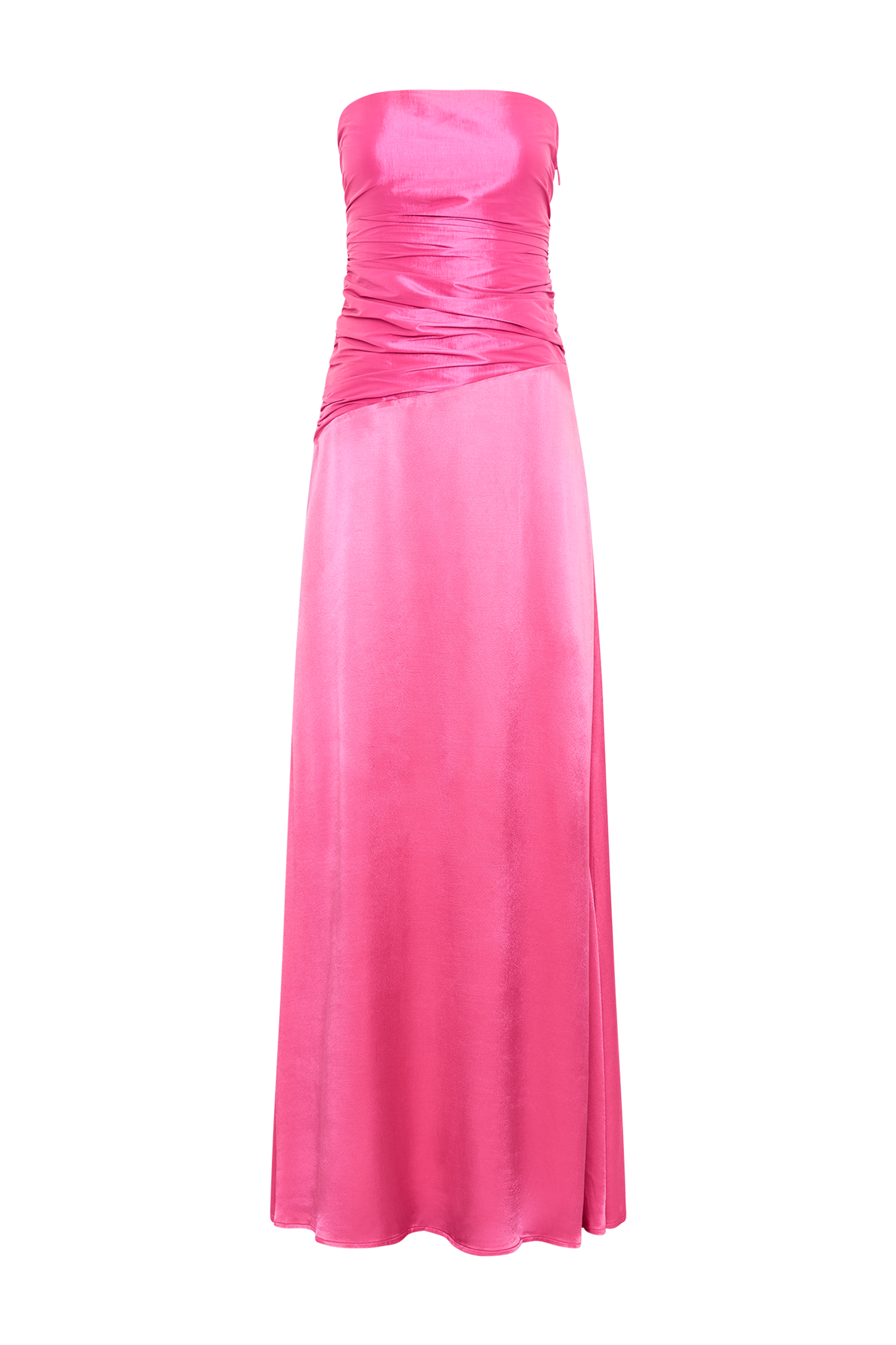 Serena Strapless Taffeta Maxi Dress - Crimson Pink - Image 8