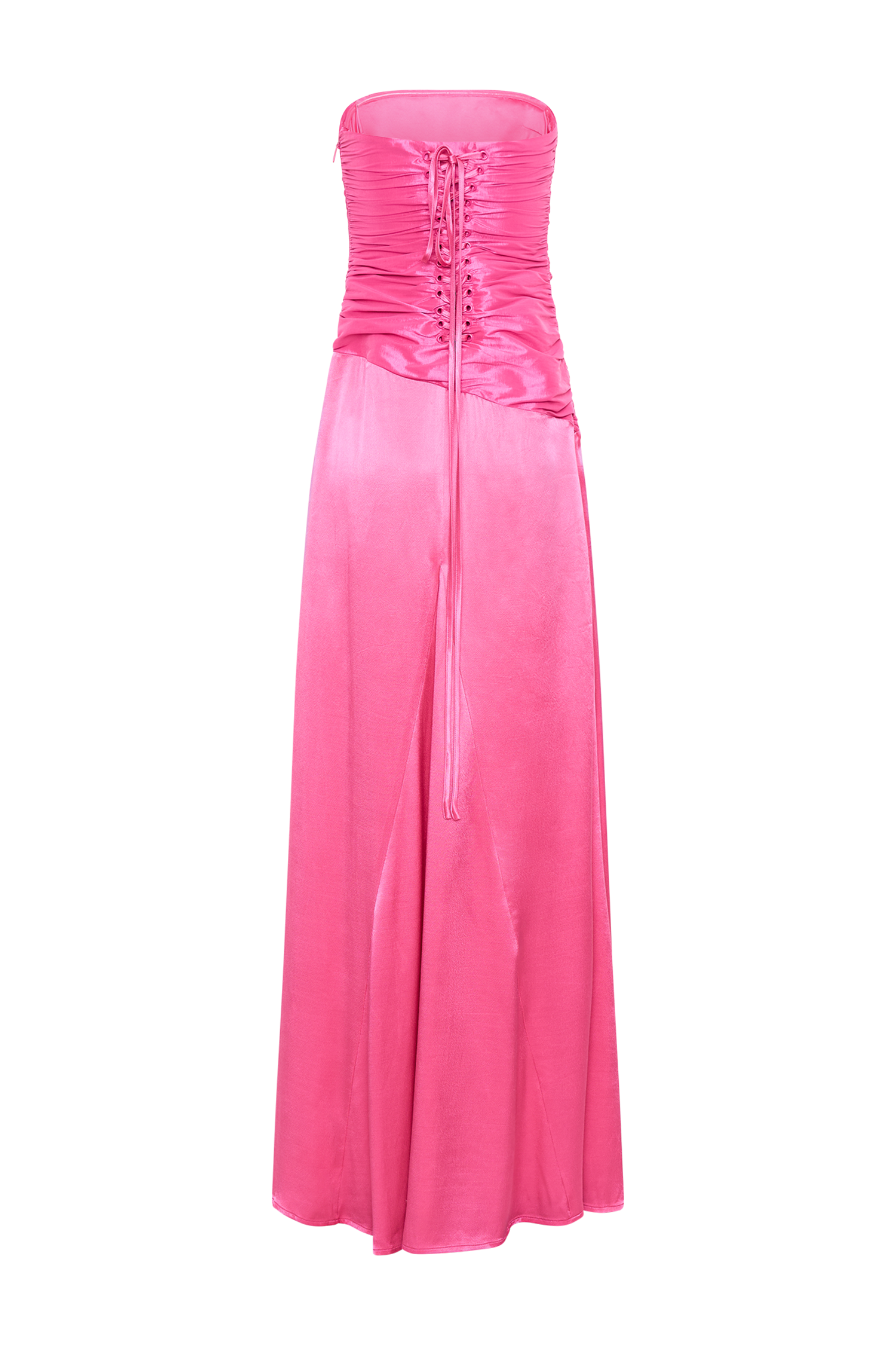 Serena Strapless Taffeta Maxi Dress - Crimson Pink - Image 7