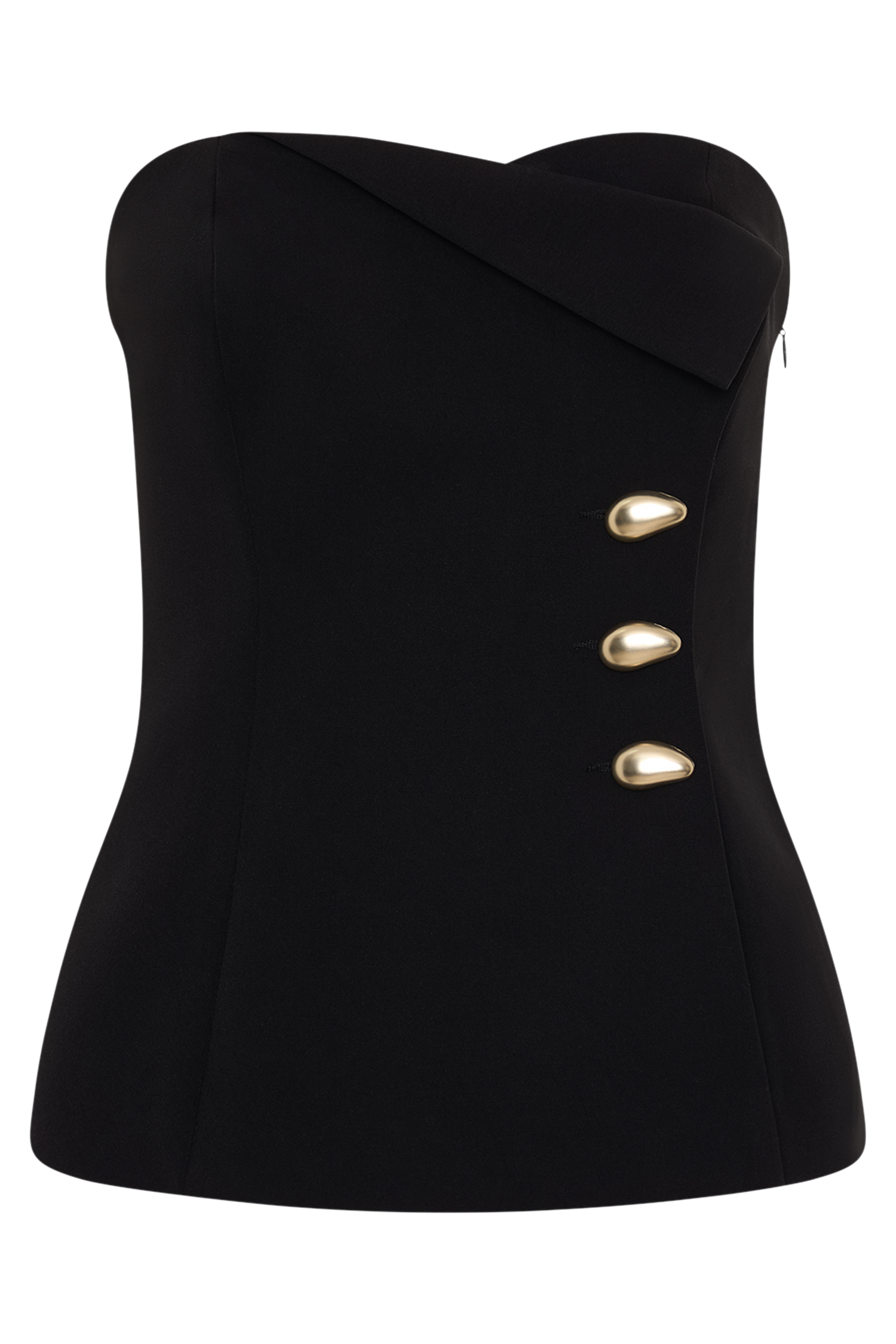 Lindie Strapless Suiting Top - Black - Image 10