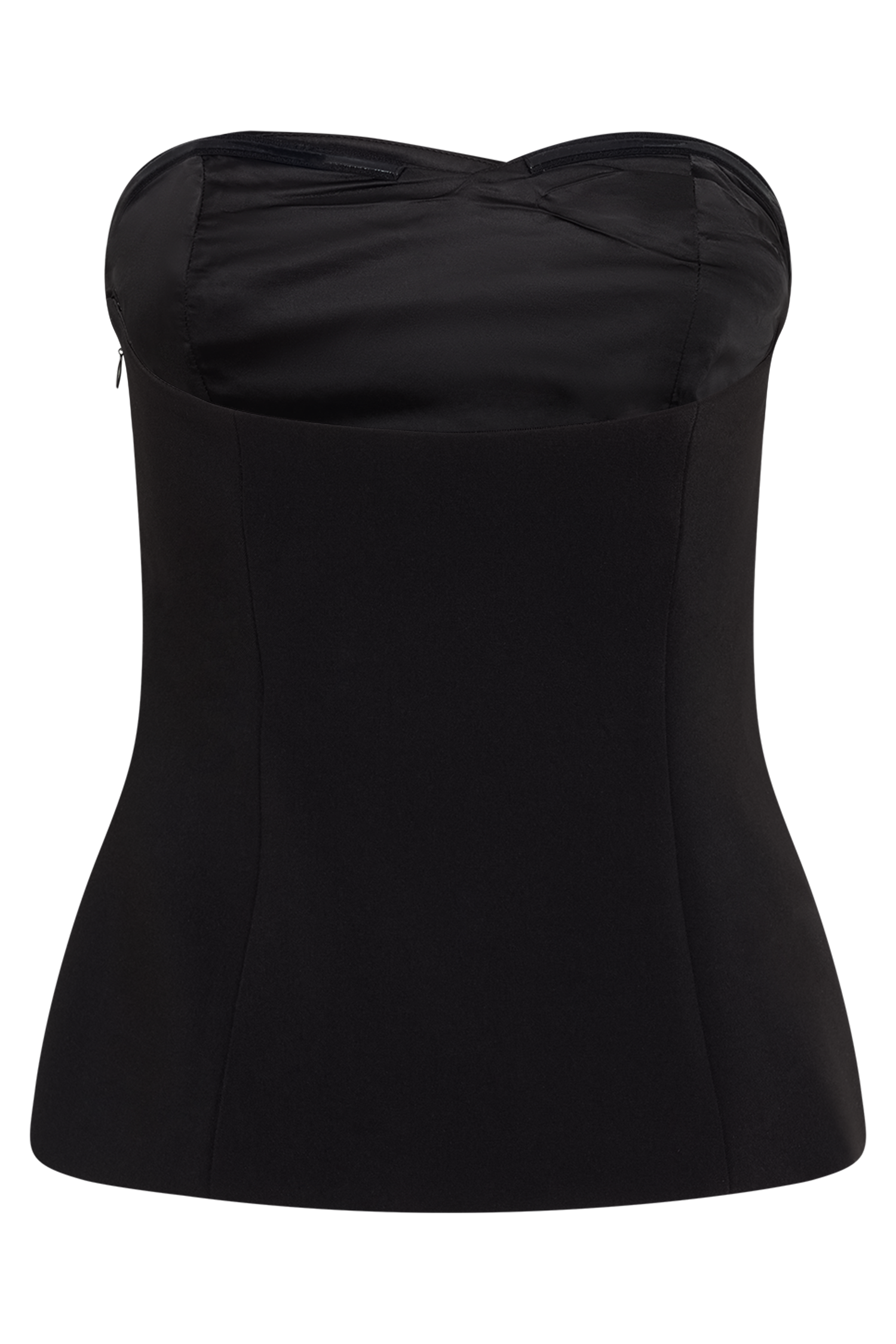 Lindie Strapless Suiting Top - Black - Image 9