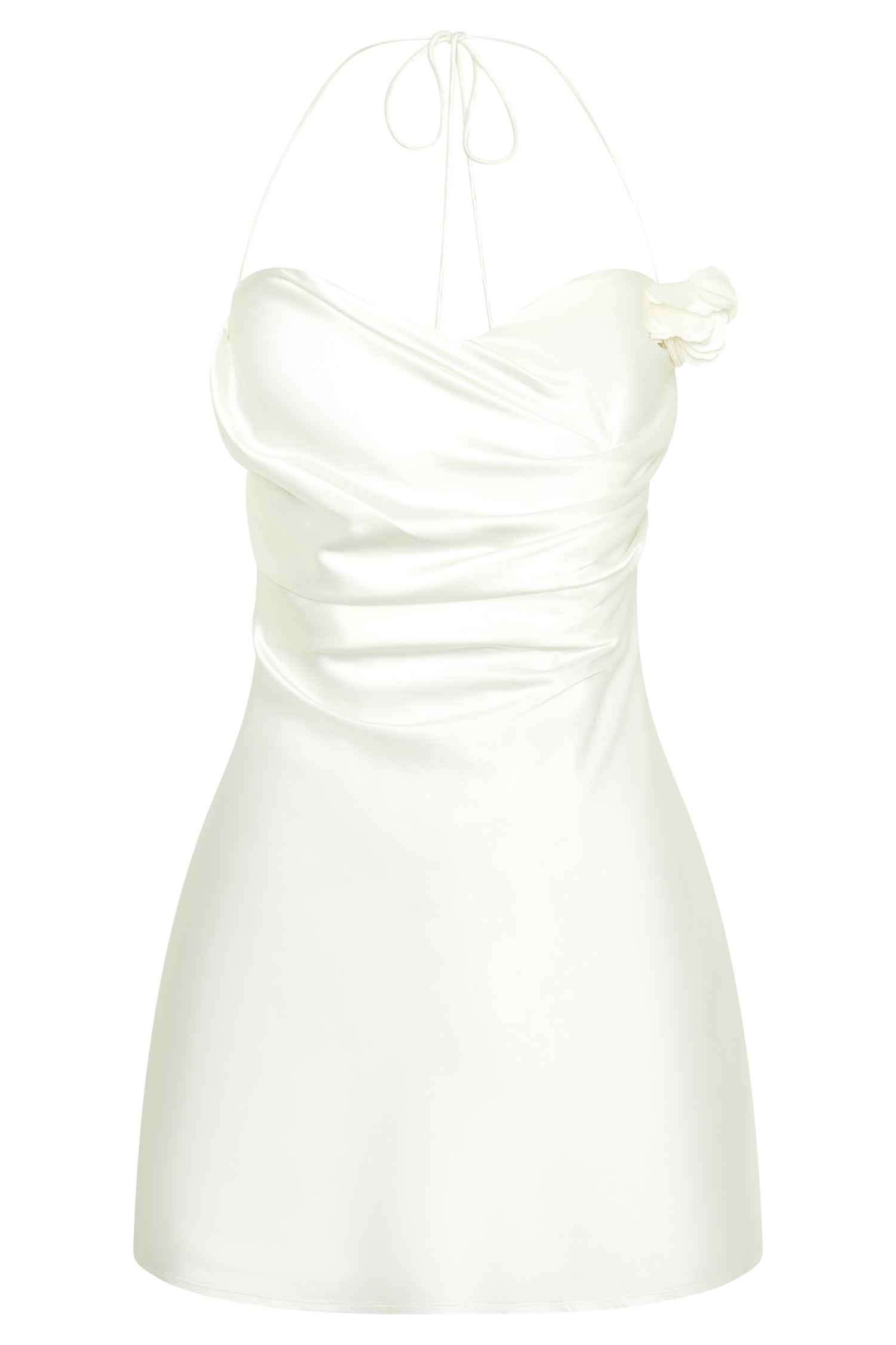 Otillie Rose Halter Mini Dress - White - Image 10