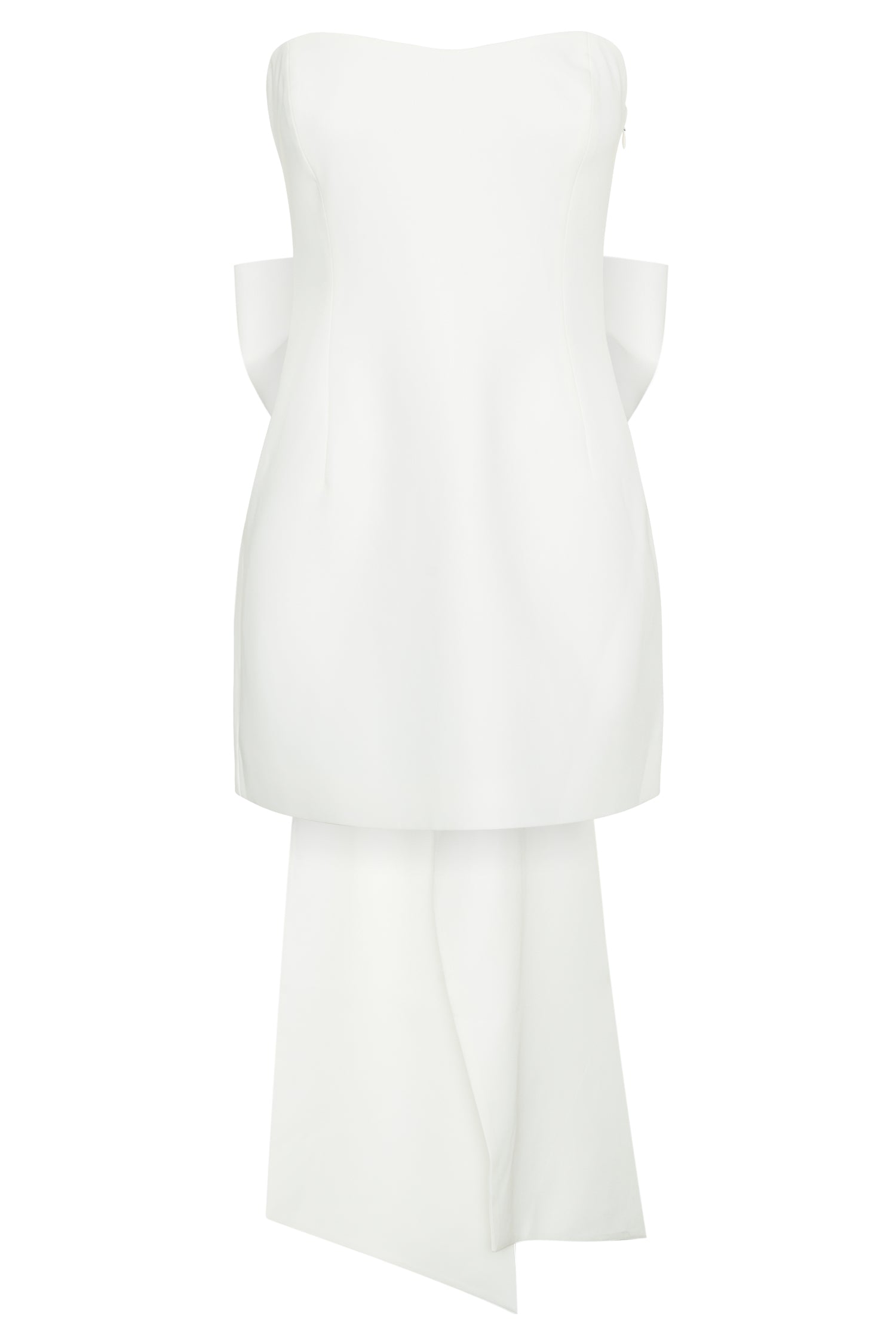 Meredith Strapless Bow Mini Dress - White - Image 10