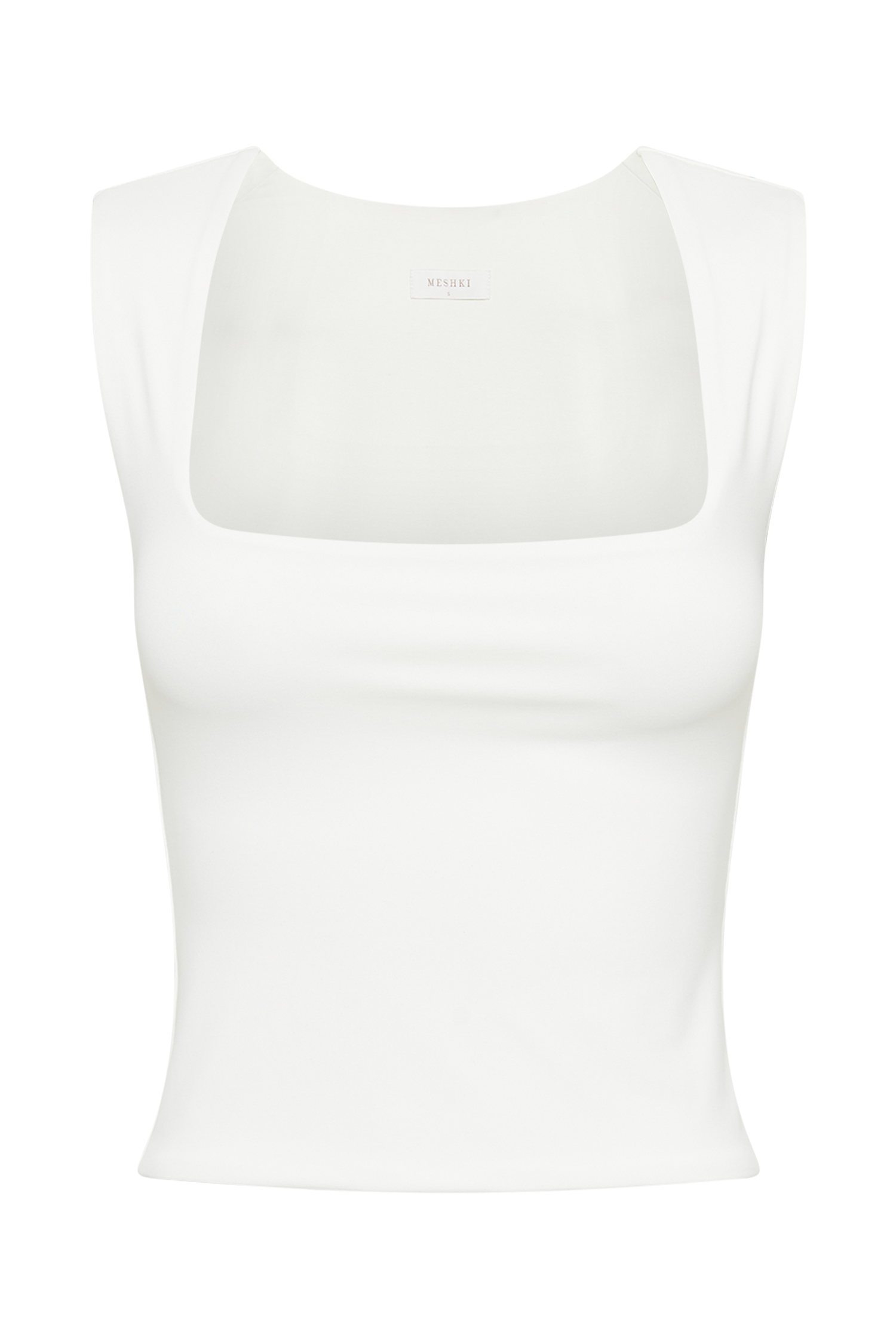 Linley Recycled Nylon Long Line Top - White - Image 9