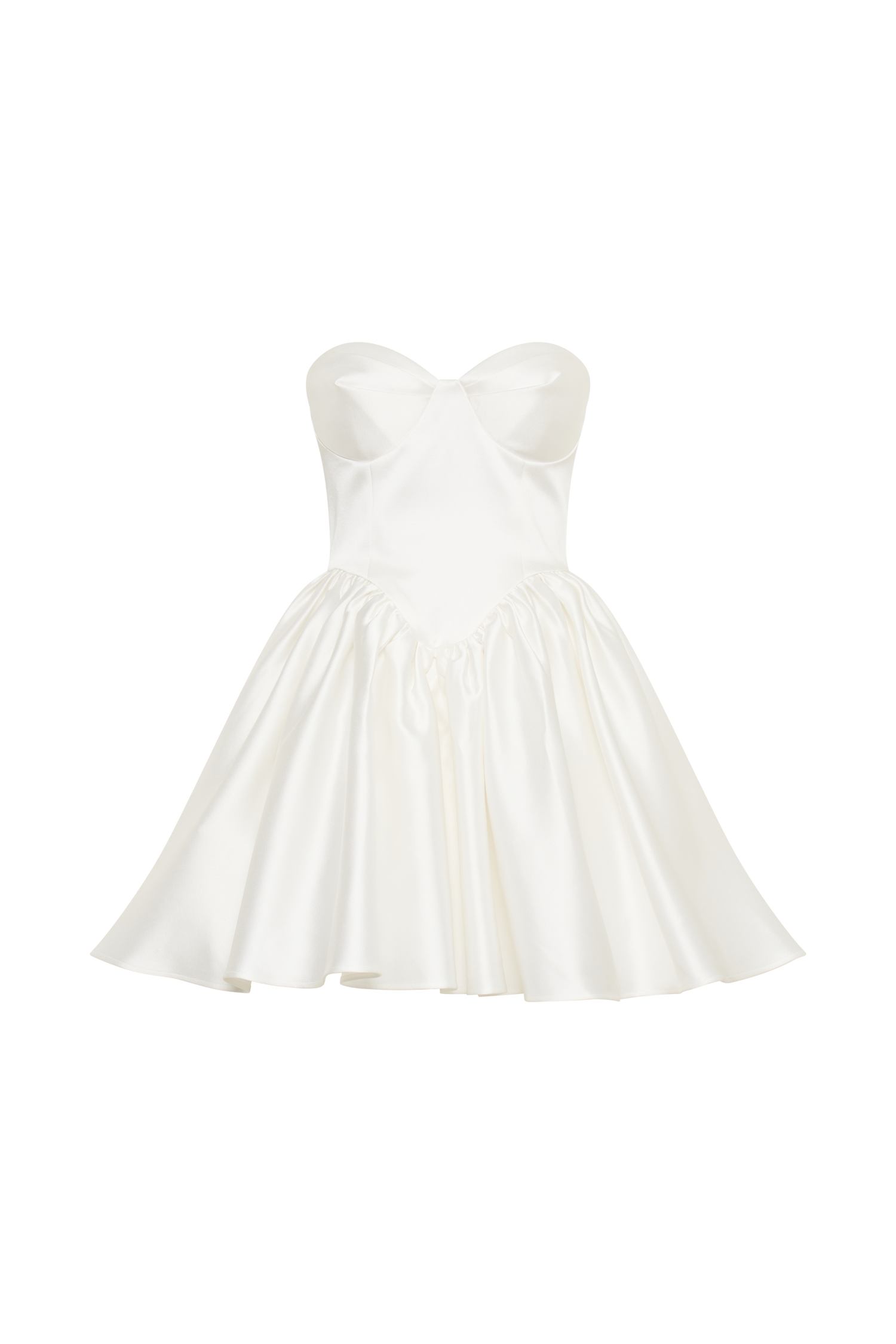 Hollie Structured Corset Mini Dress - White - Image 9