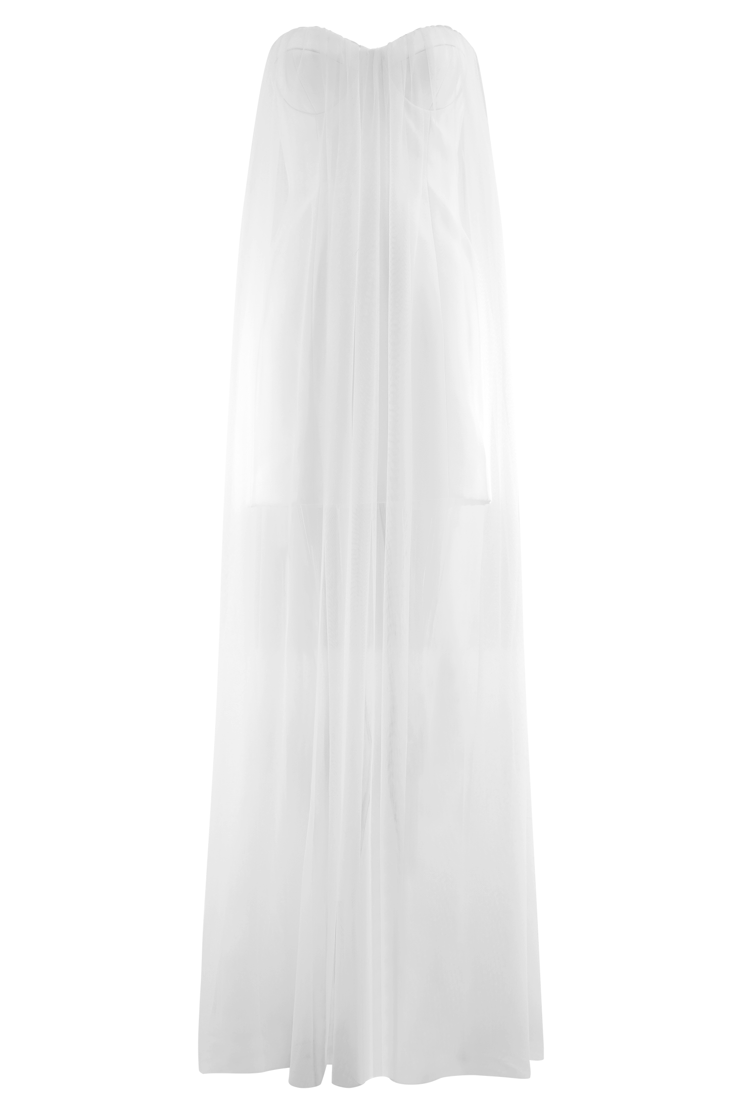 Bettany Chiffon Strapless Maxi Dress - White - Image 10