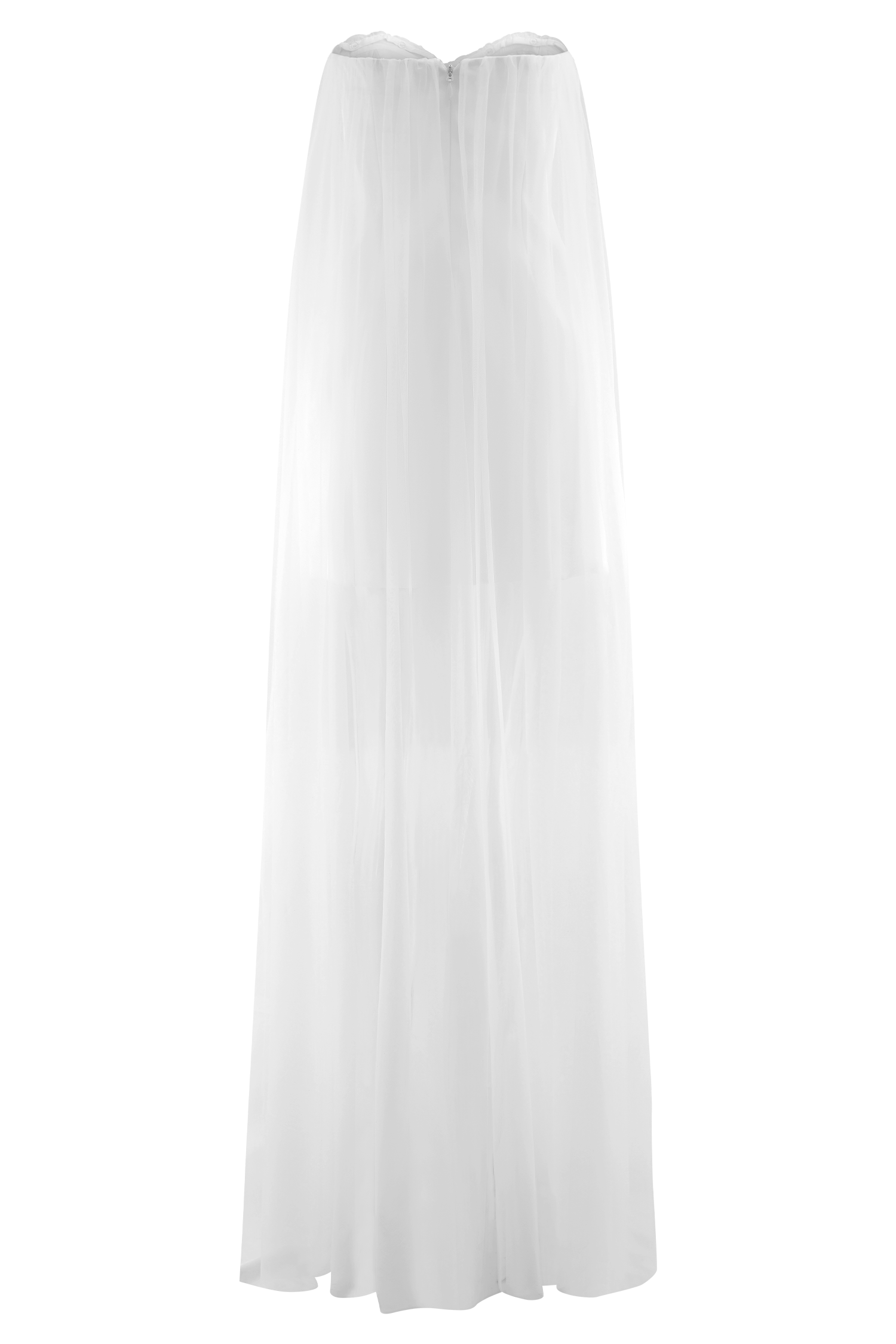 Bettany Chiffon Strapless Maxi Dress - White - Image 9