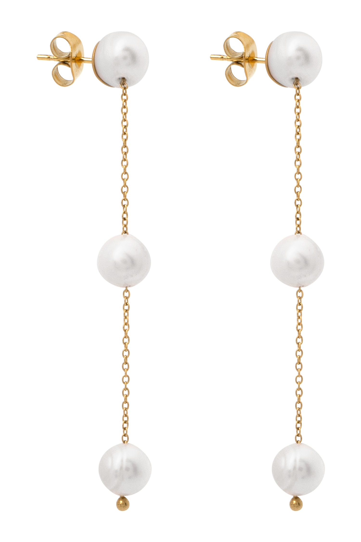 Bodhi Freshwater Pearl Drop Earrings - Pearl - Image 5