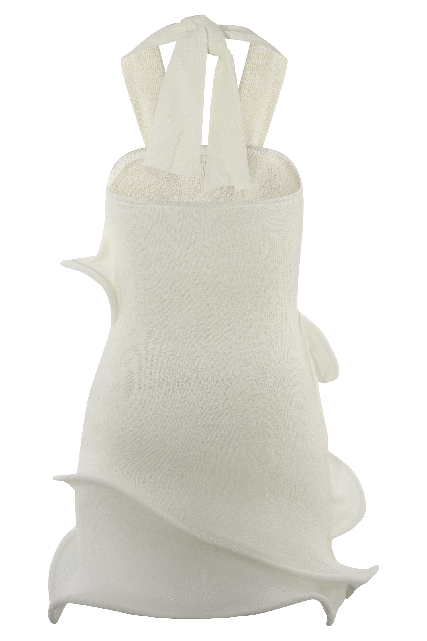 Caprice Halter Knit Mini Dress - White - Image 8