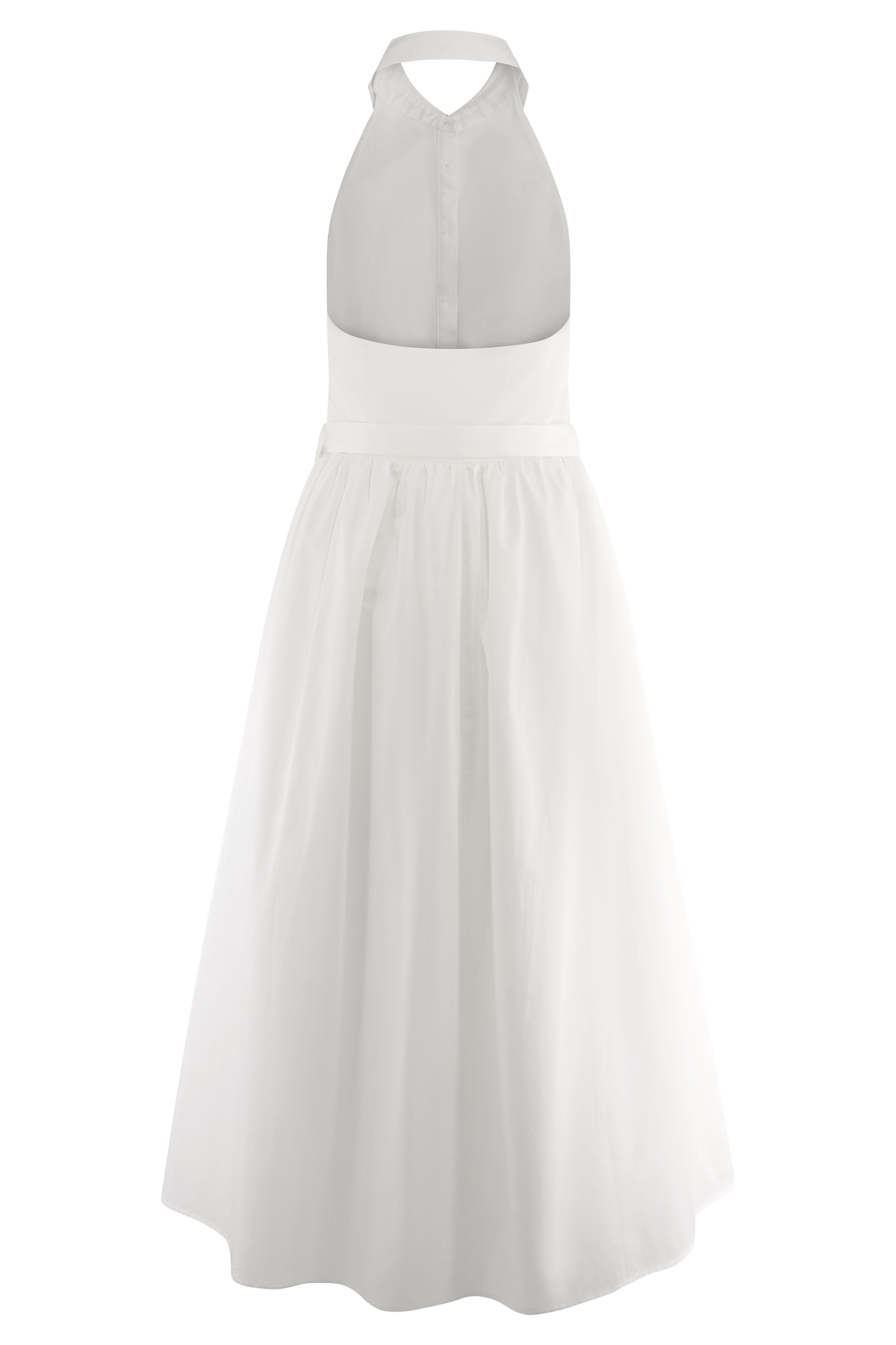 Cindy Collared Midi Dress - White - Image 9