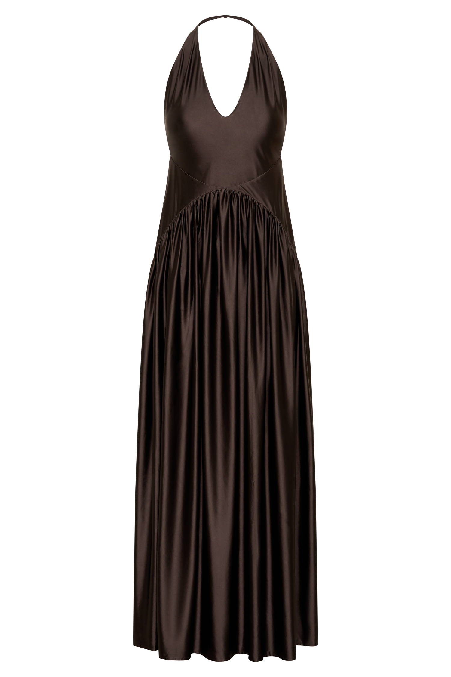 Cypress Halter Maxi Dress - Chocolate - Image 13
