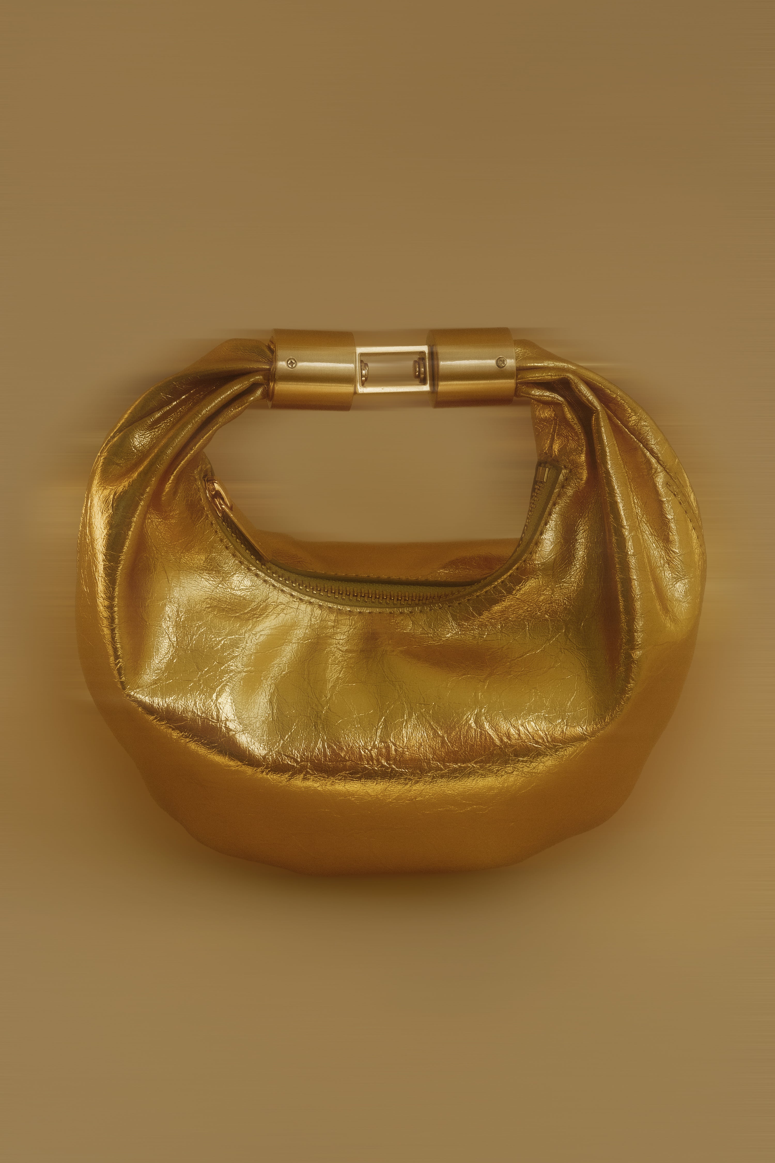 Alternative view of Bristol Mini Croissant Leather Bag - Gold