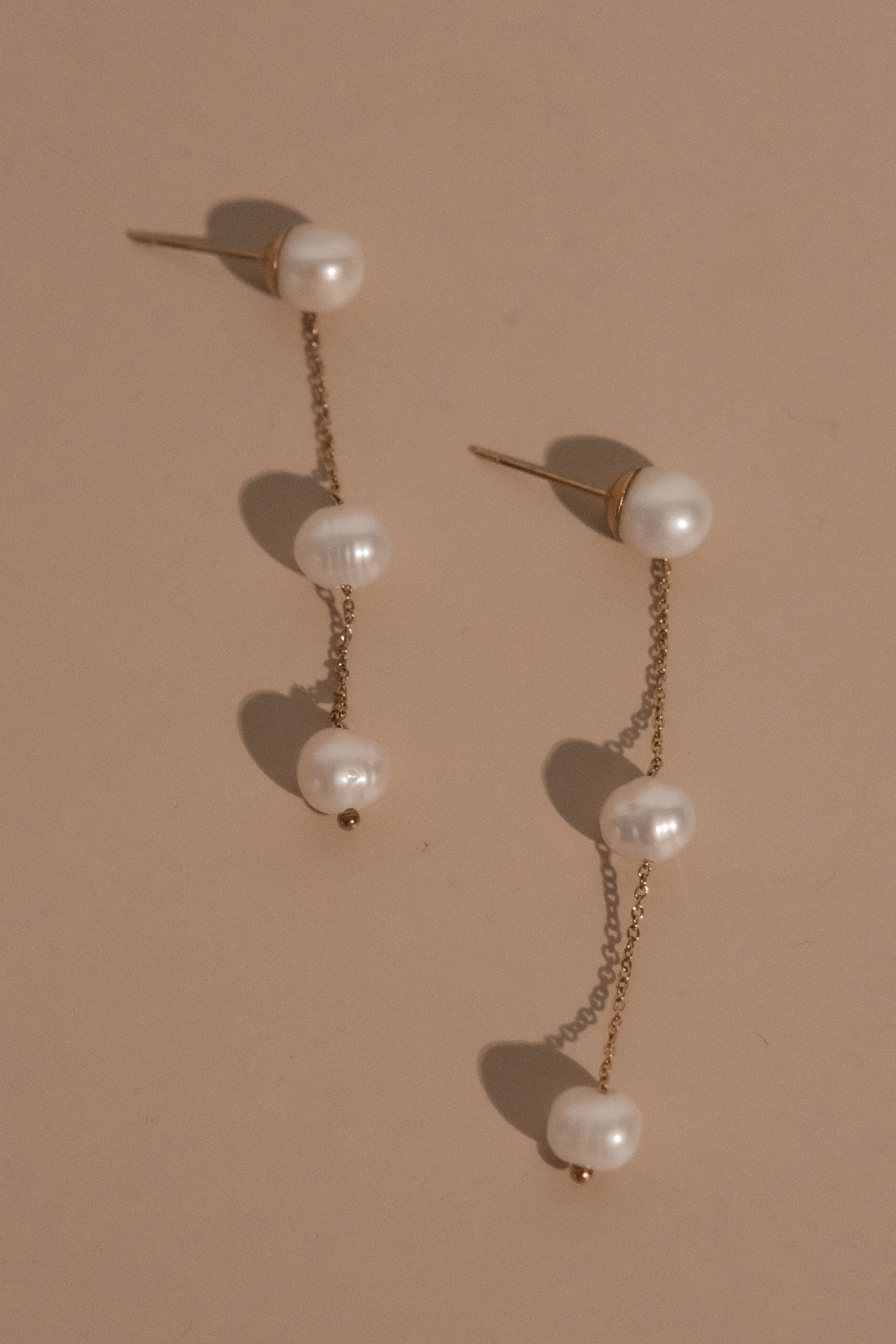 Bodhi Freshwater Pearl Drop Earrings - Pearl - Image 3