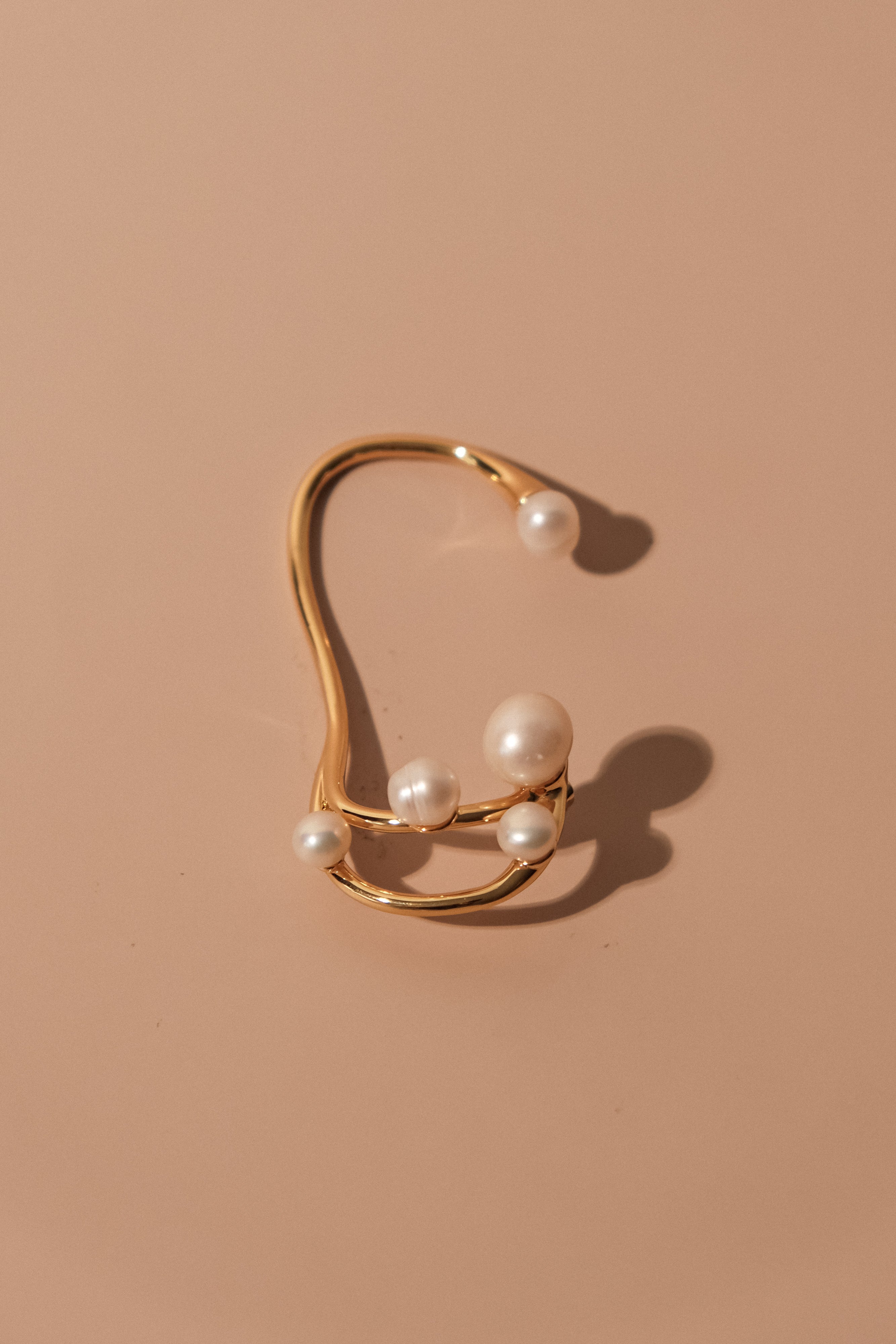 Saskia Freshwater Pearl Ear Cuff - Pearl - Image 4