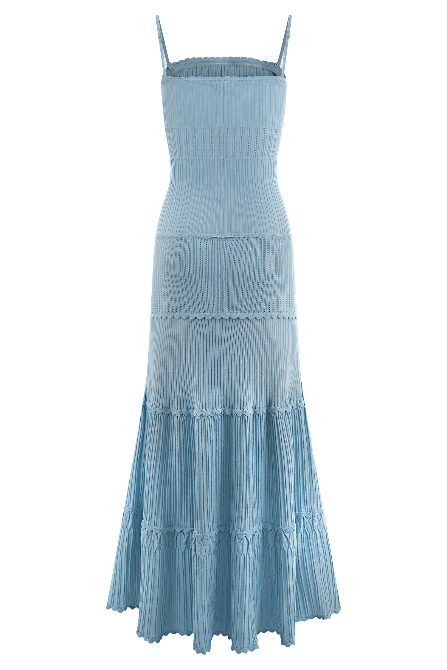 Finley Pointelle Knit Maxi Dress - Cornflower Blue - Image 8