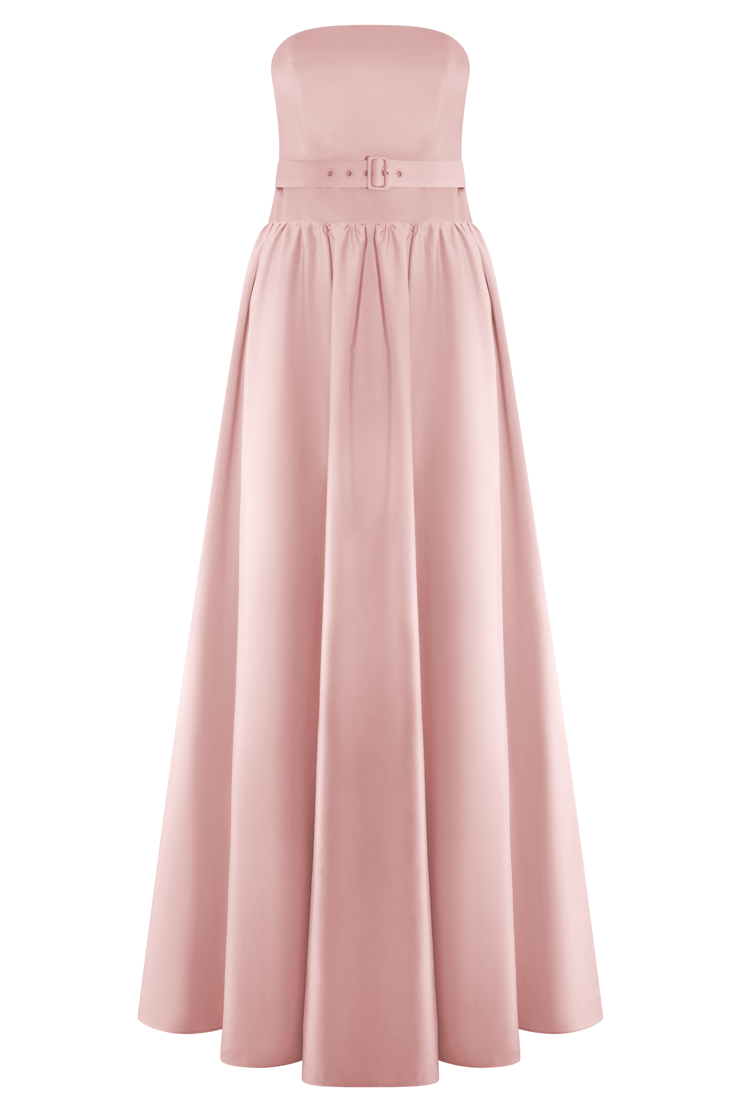 Florence Strapless Belted Maxi Dress - Baby Pink - Image 9