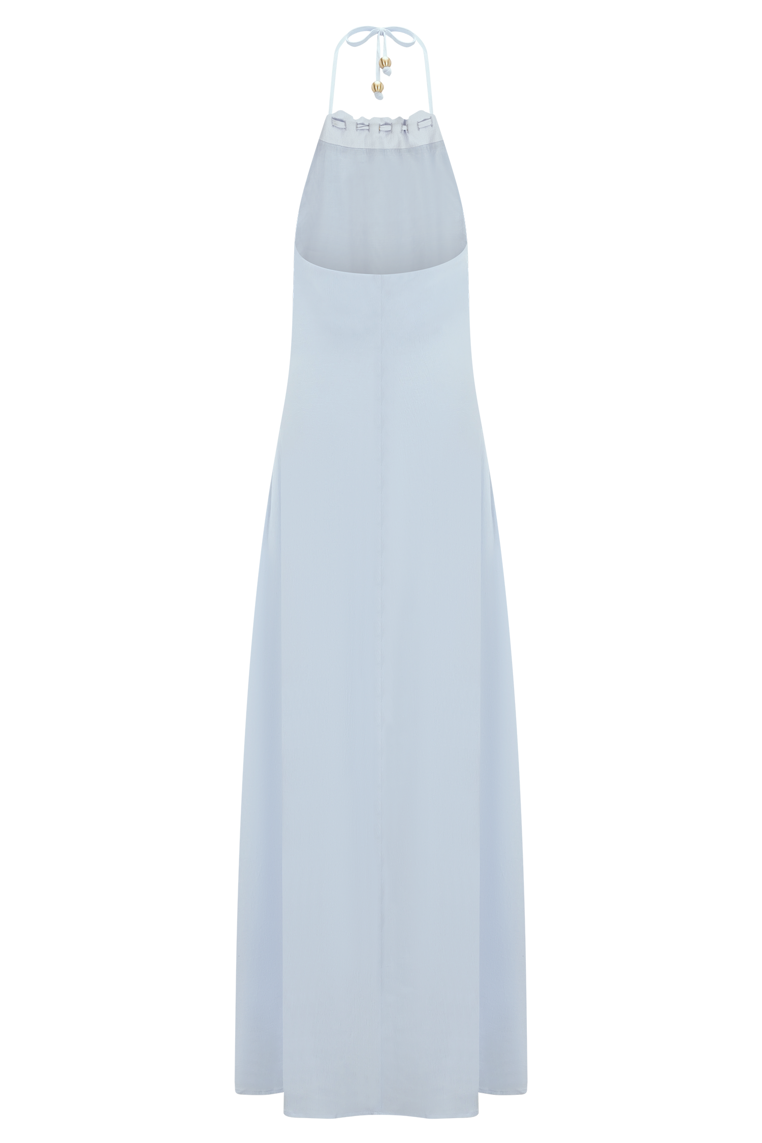 Abeda Cotton Maxi Dress With Hardware - Pale Blue - Image 7
