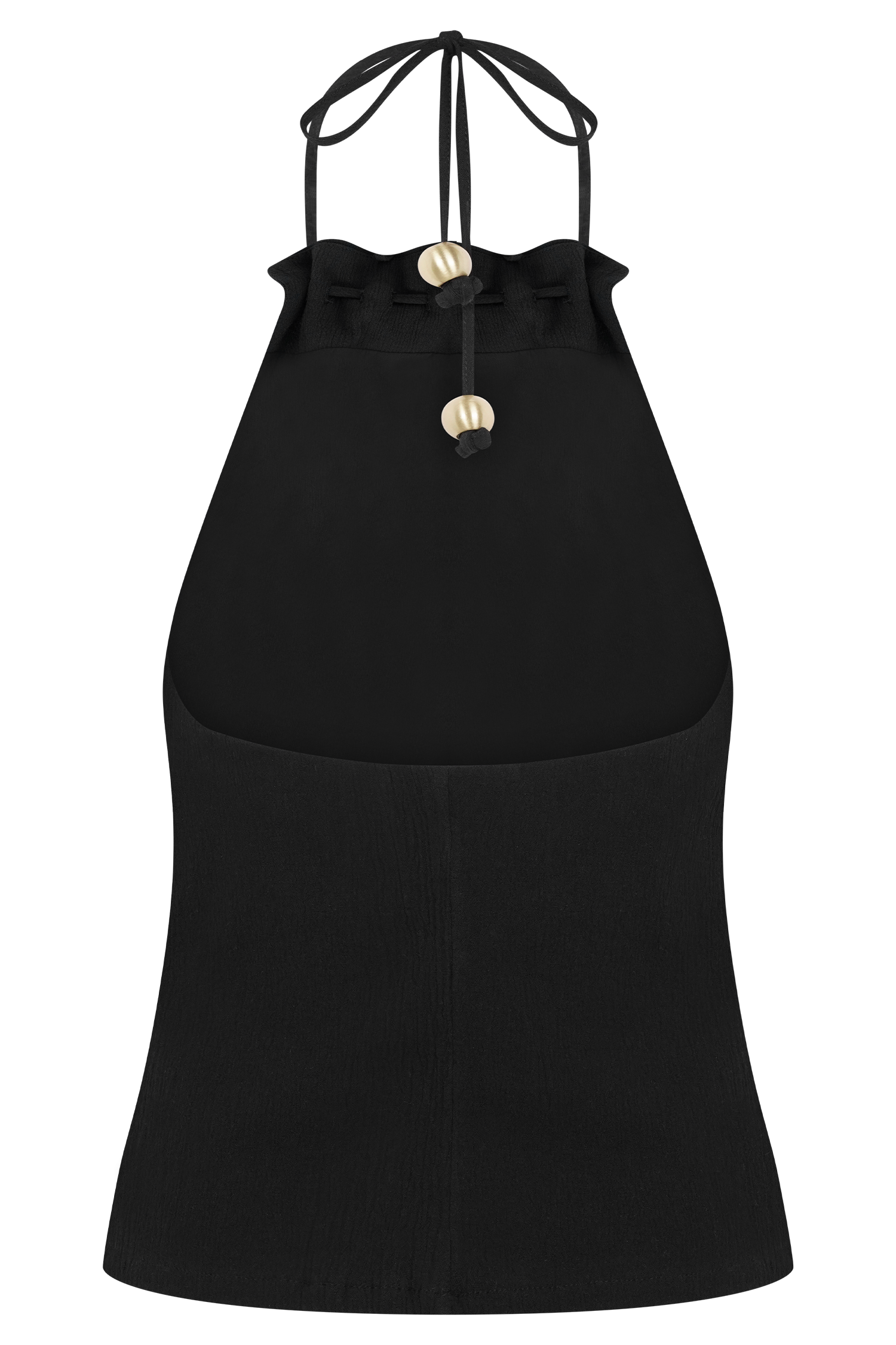 Abeda Cotton Top With Hardware - Black - Image 5