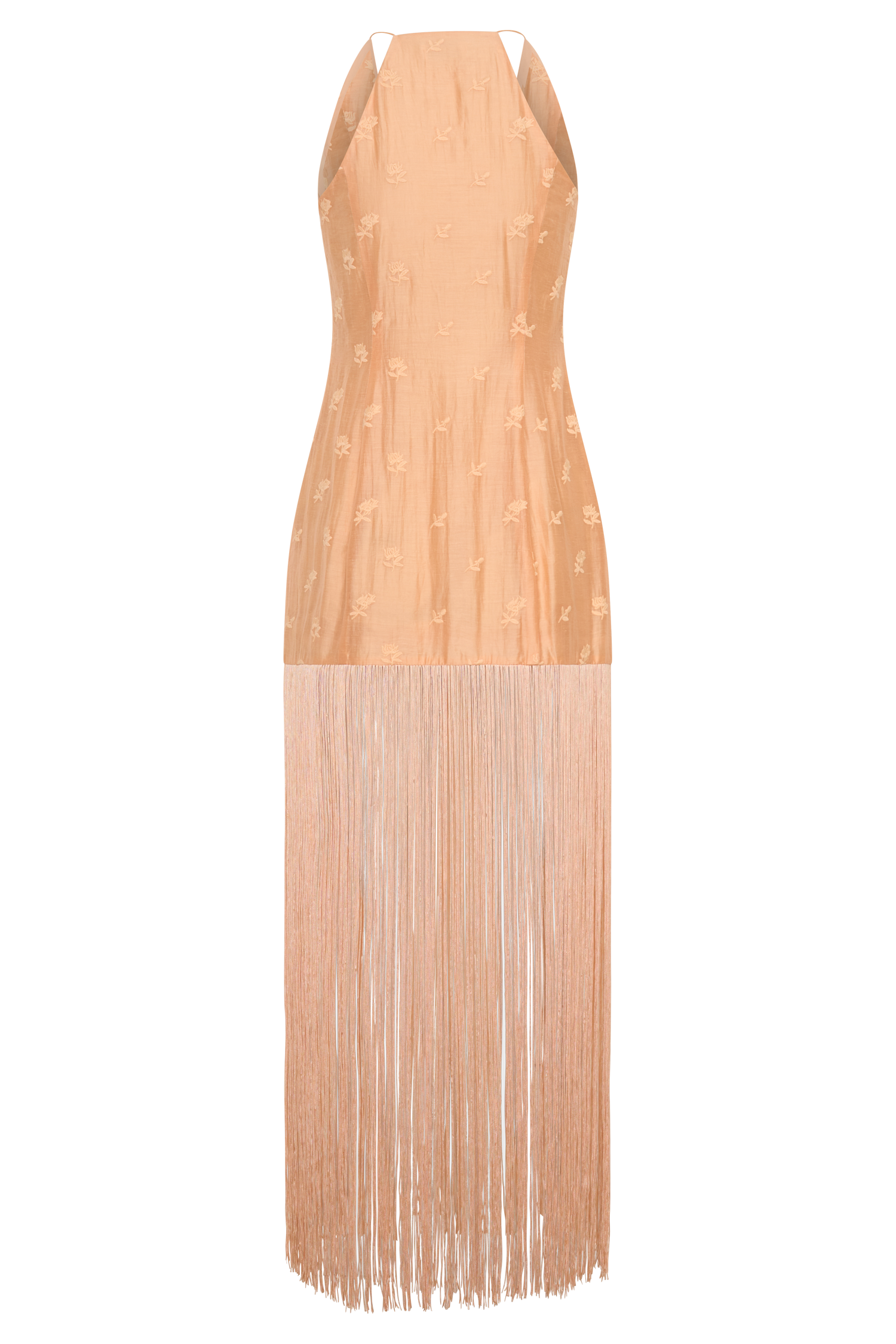 Abigail V Neck Fringe Maxi Dress - Orange - Image 6