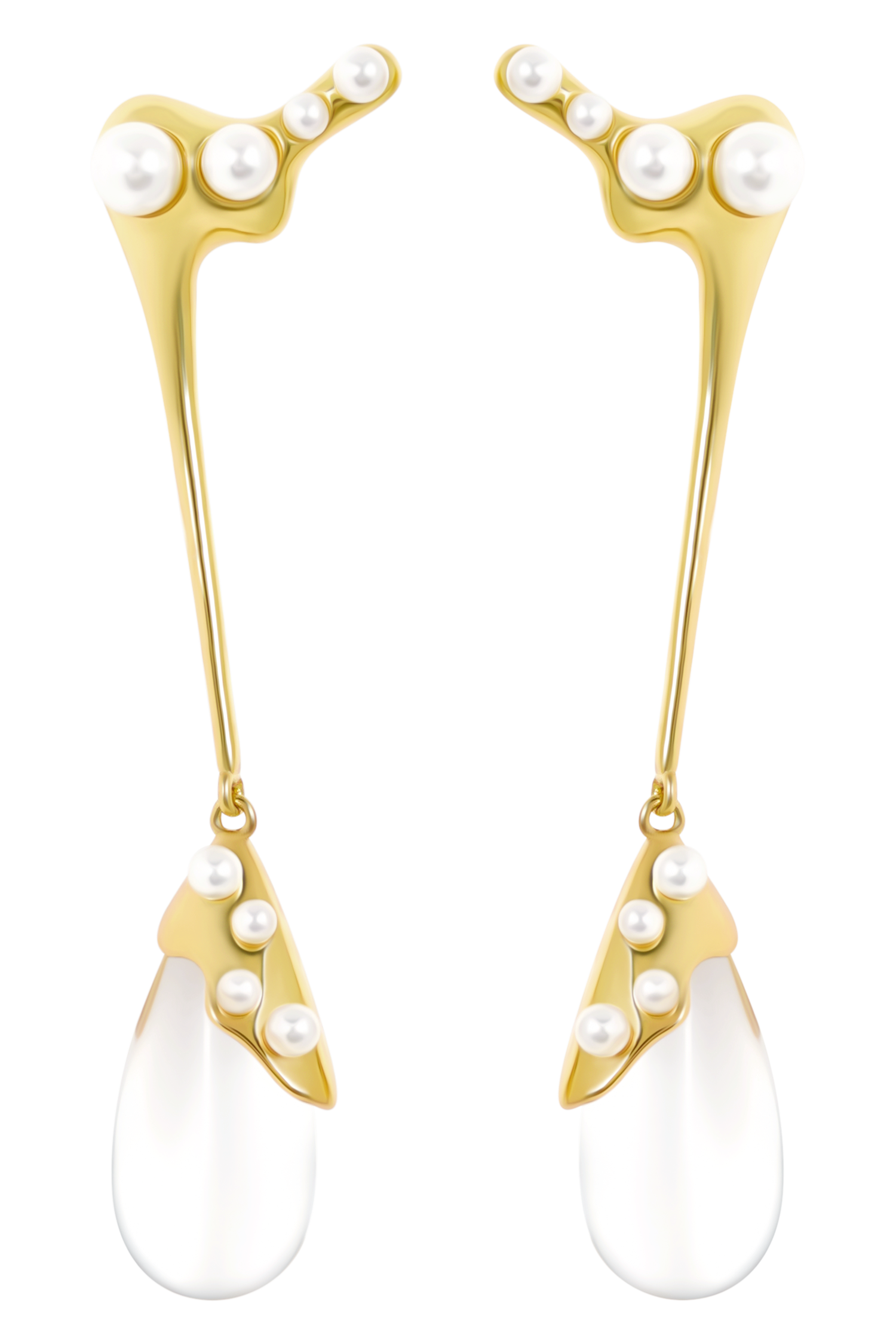 Adelaide Pearl Drop Earrings - Gold - Image 5
