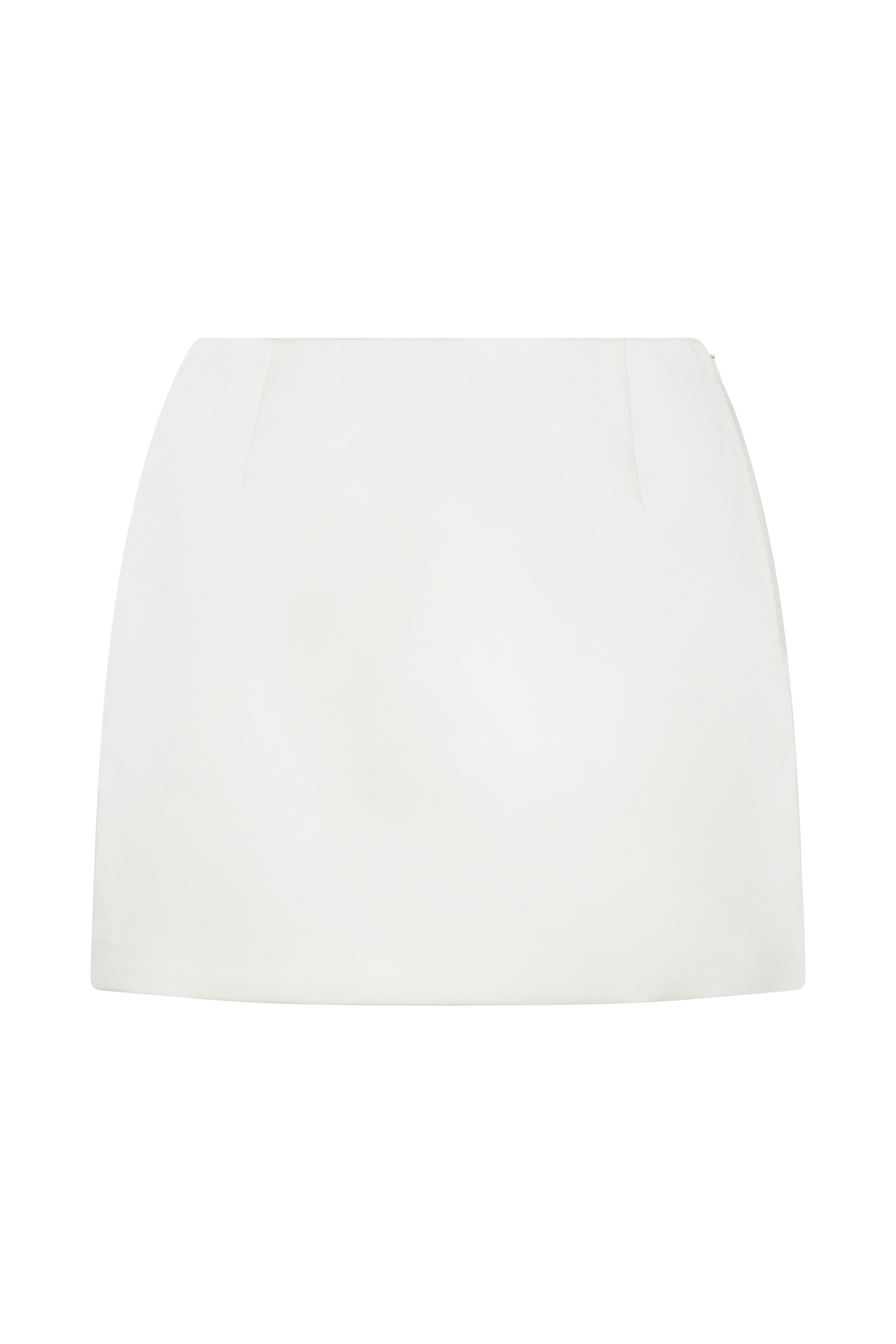 Adeline Satin Mini Skirt - White - Image 9