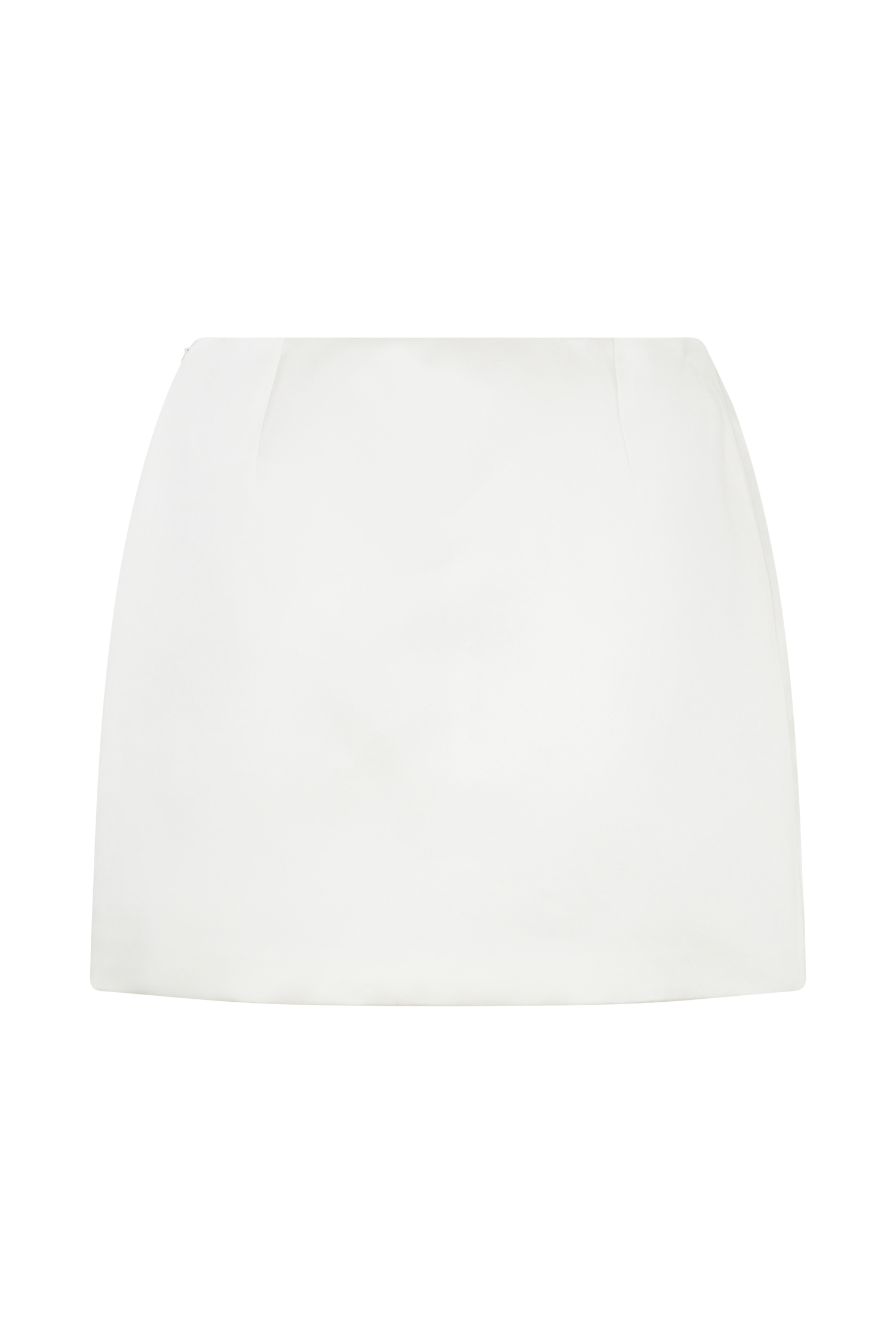 Adeline Satin Mini Skirt - White - Image 8