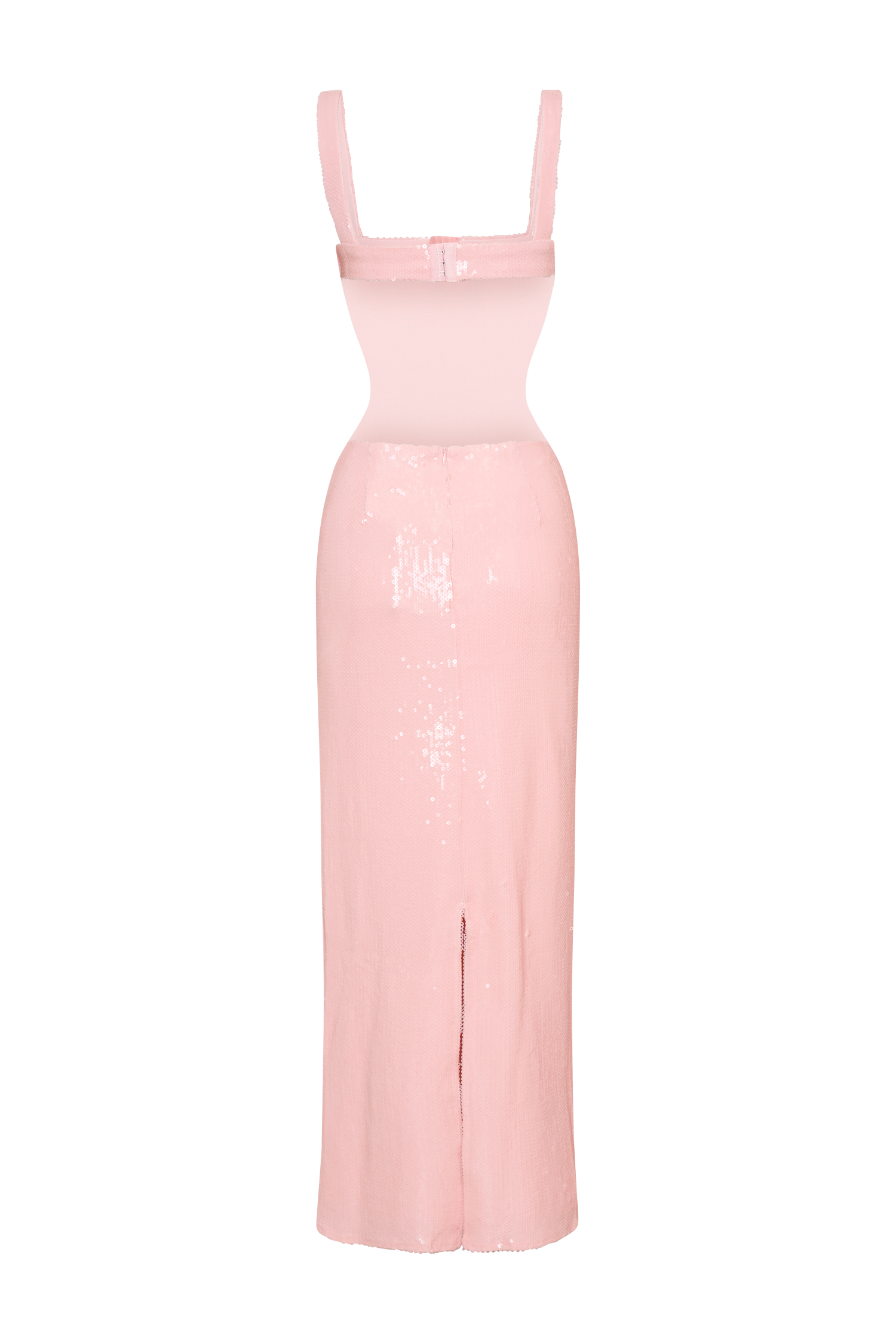 Adoria Sequin Cut Out Maxi Dress - Pale Pink - Image 8