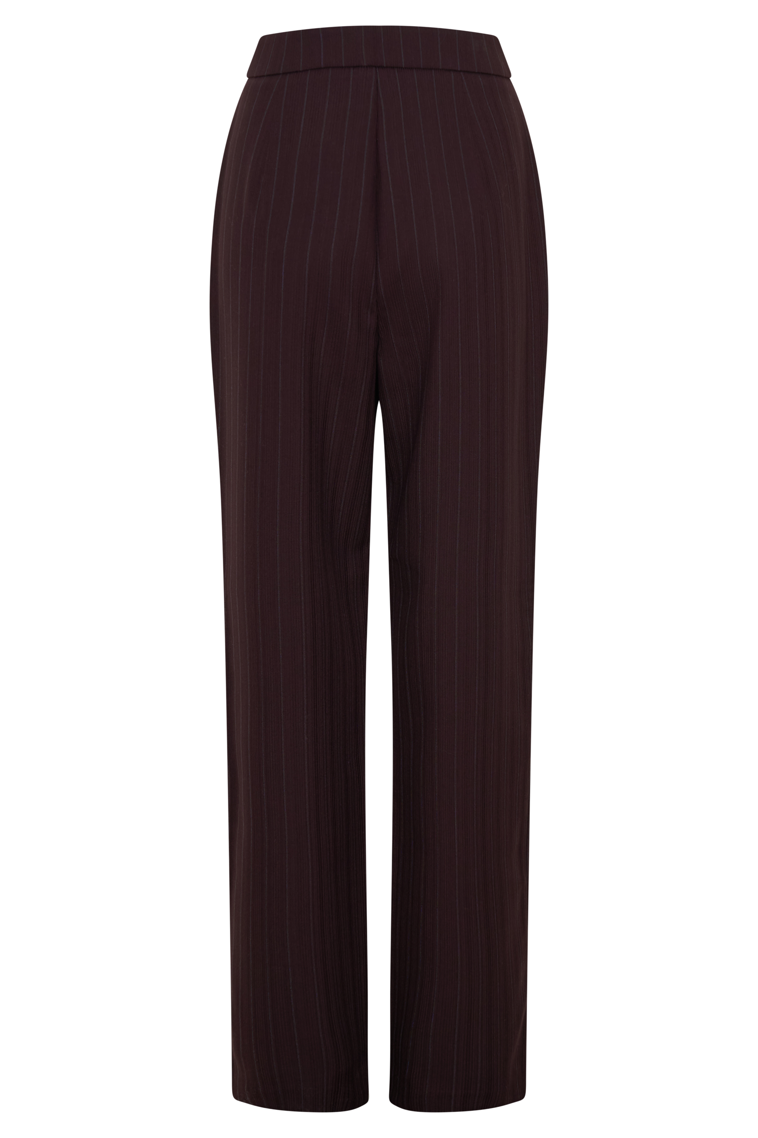 Agatha Straight Leg Suiting Pants - Plum Pinstripe - Image 8