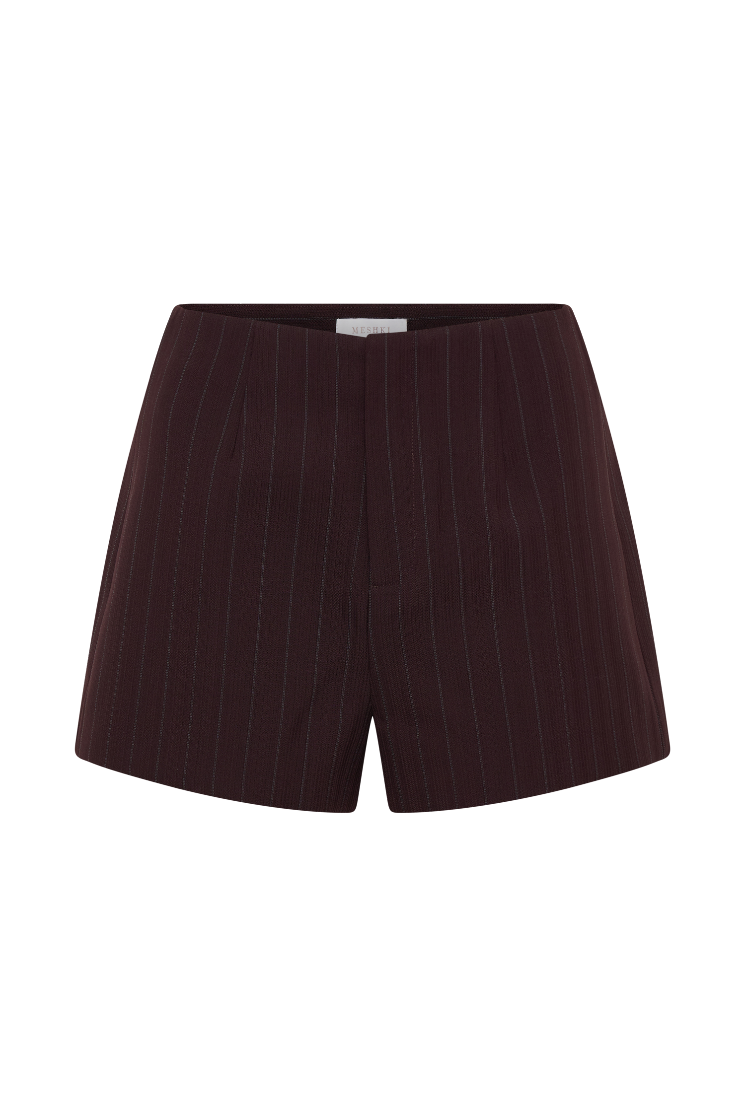 Agatha Suiting Shorts - Plum Pinstripe - Image 11