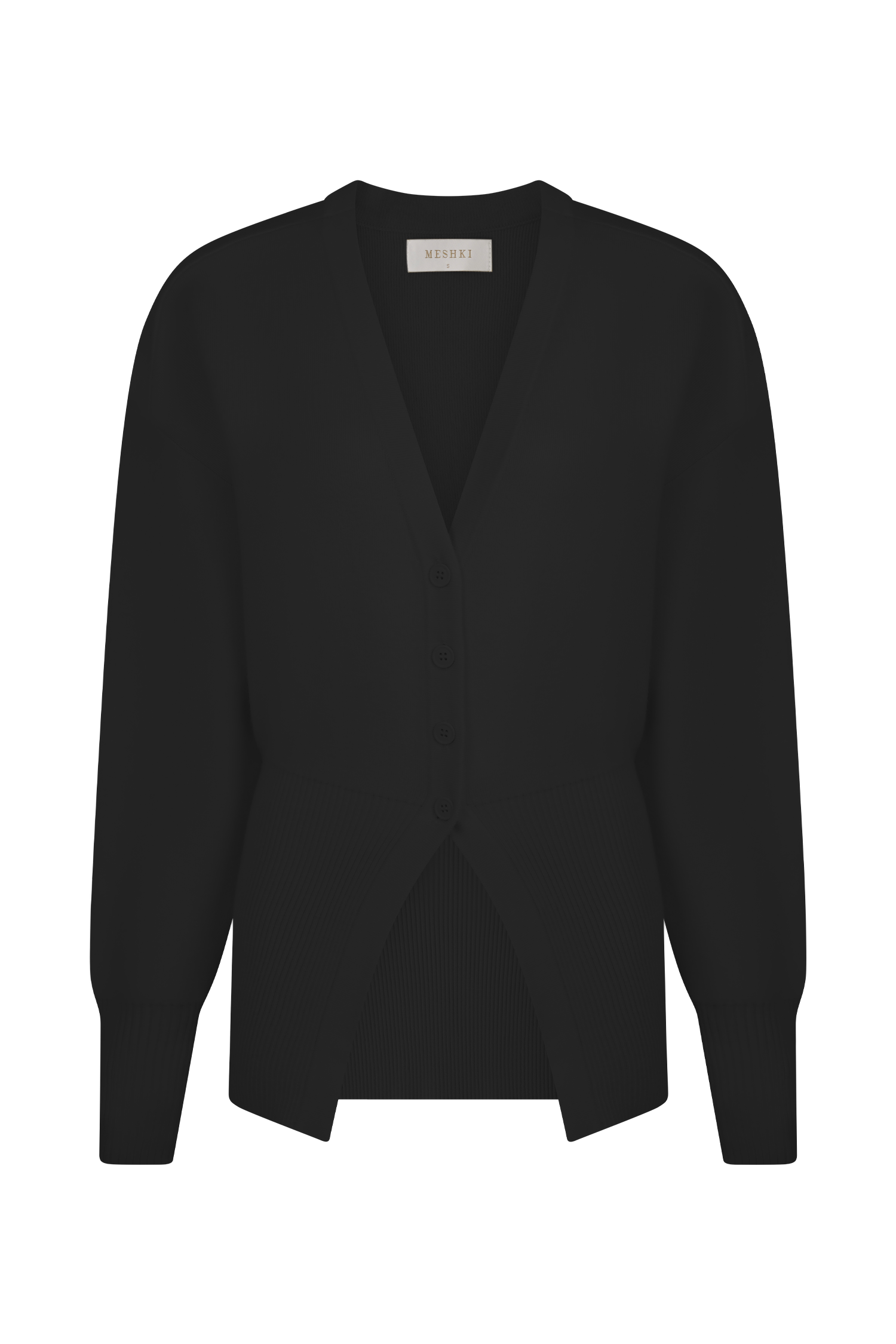 Alexia Buttoned Oversized Cardigan - Black - Image 9