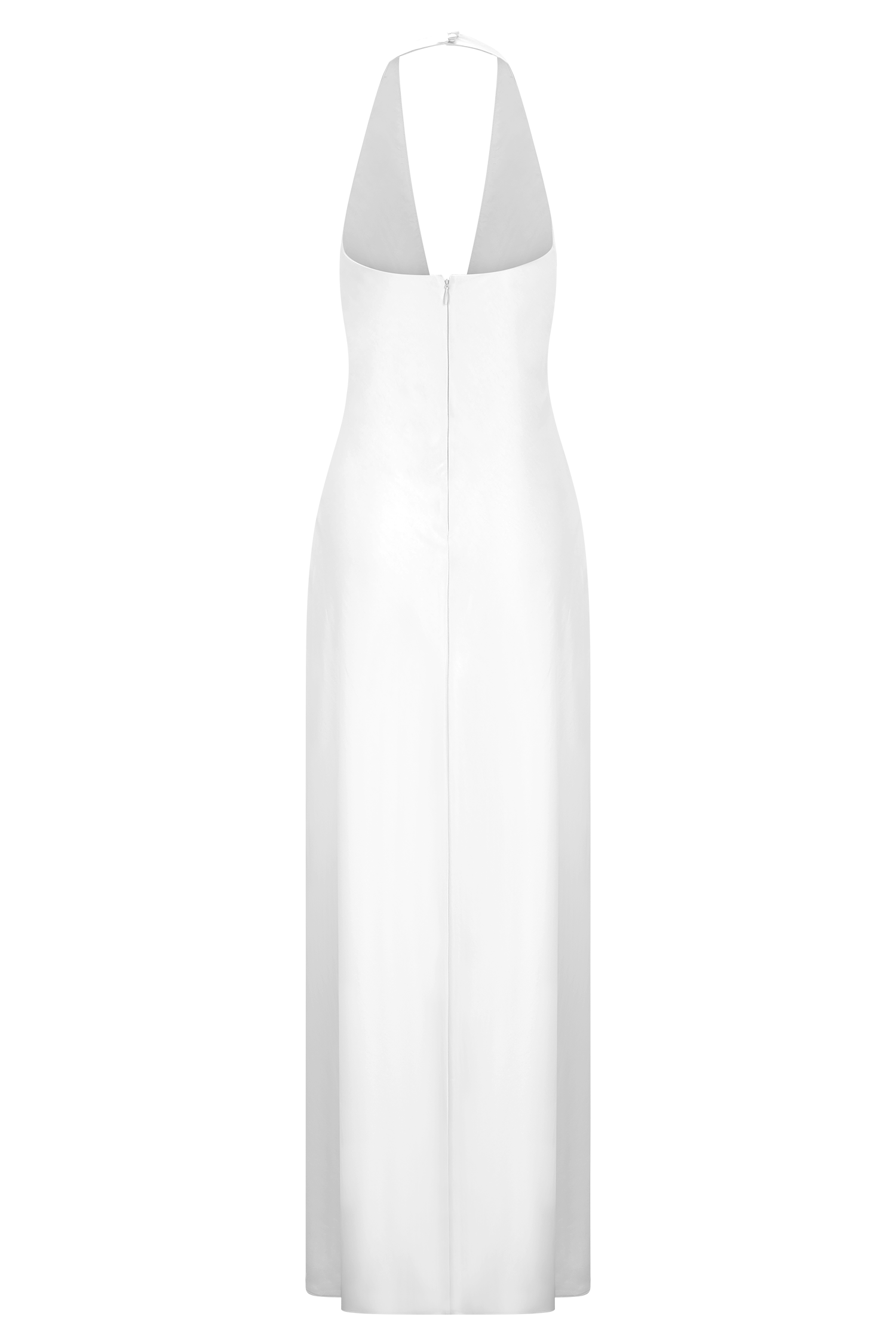 Alice Satin Halter Maxi Dress - White - Image 10