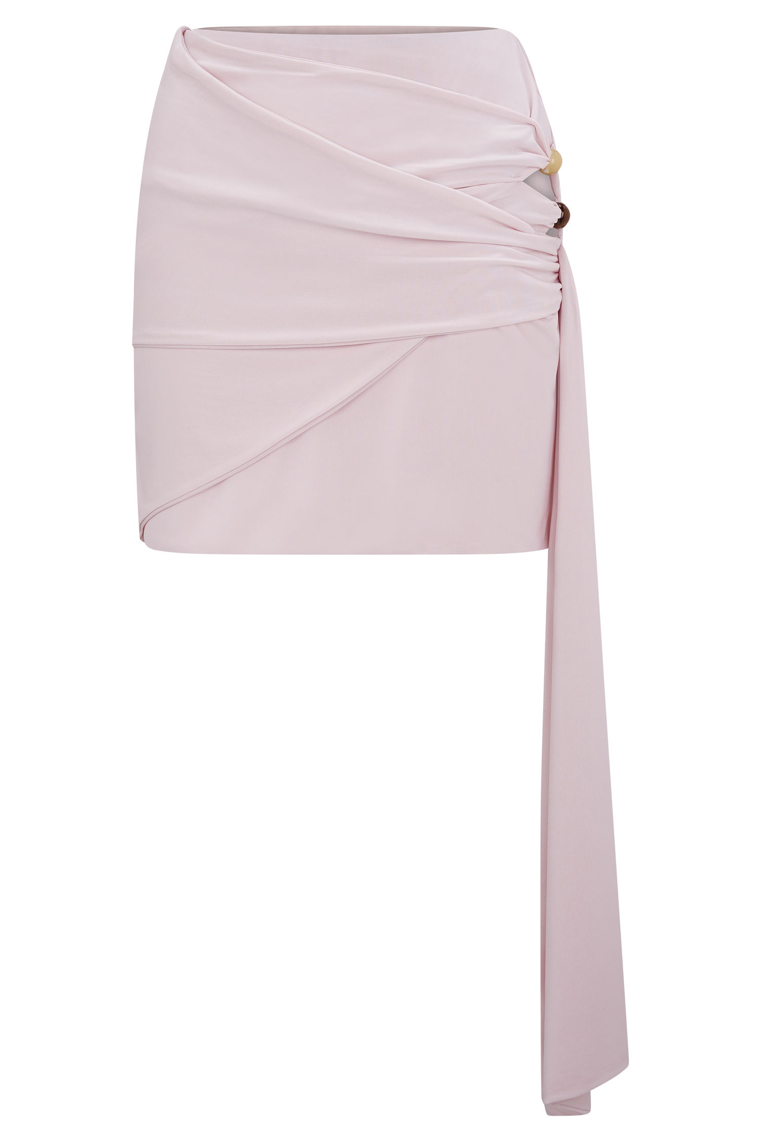 Alicent Slinky Beaded Mini Skirt - Pale Pink - Image 7