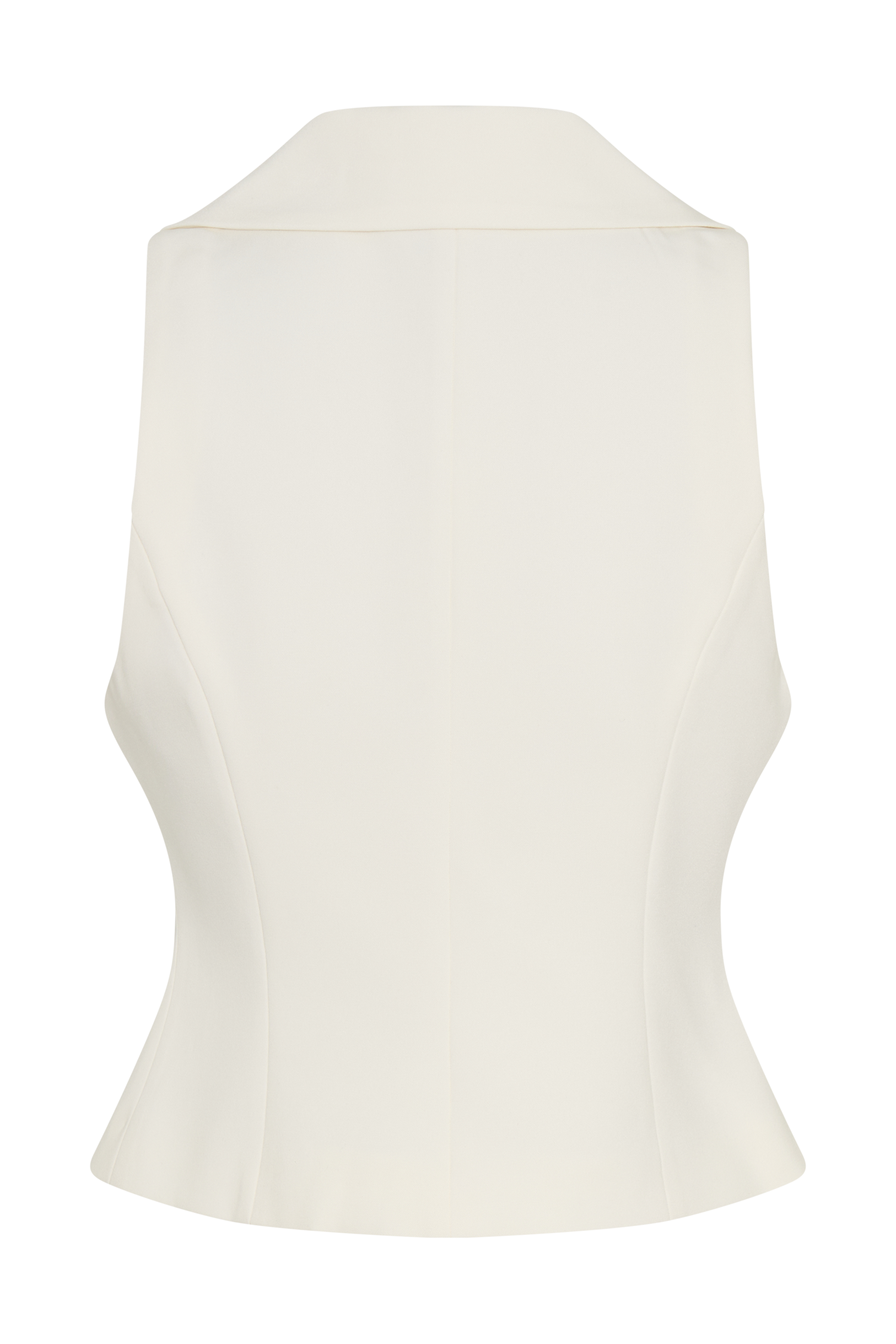 Alix Mixed Button Vest - Ivory - Image 8
