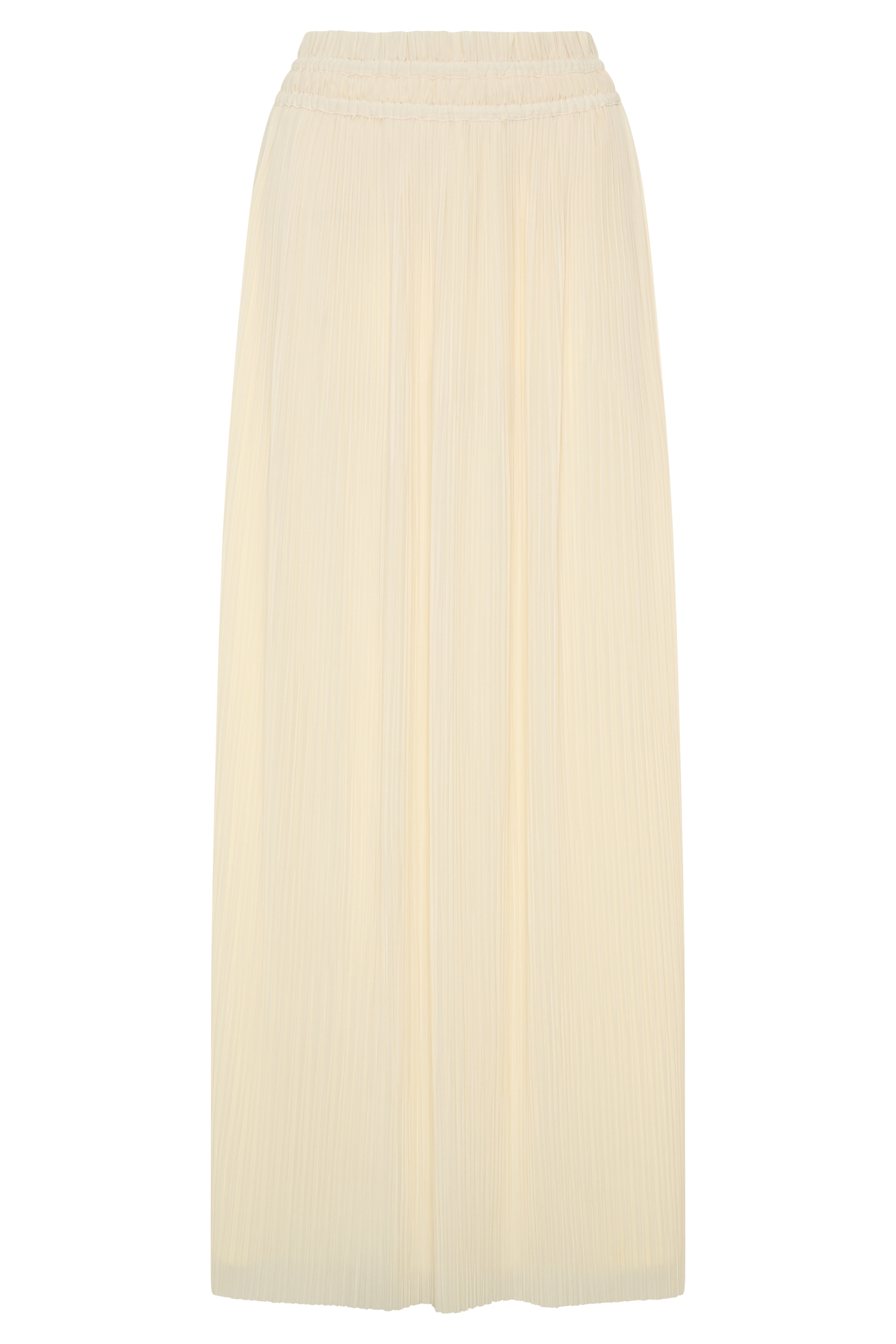 Amaris Gathered Plisse Maxi Skirt - Lemon - Image 7