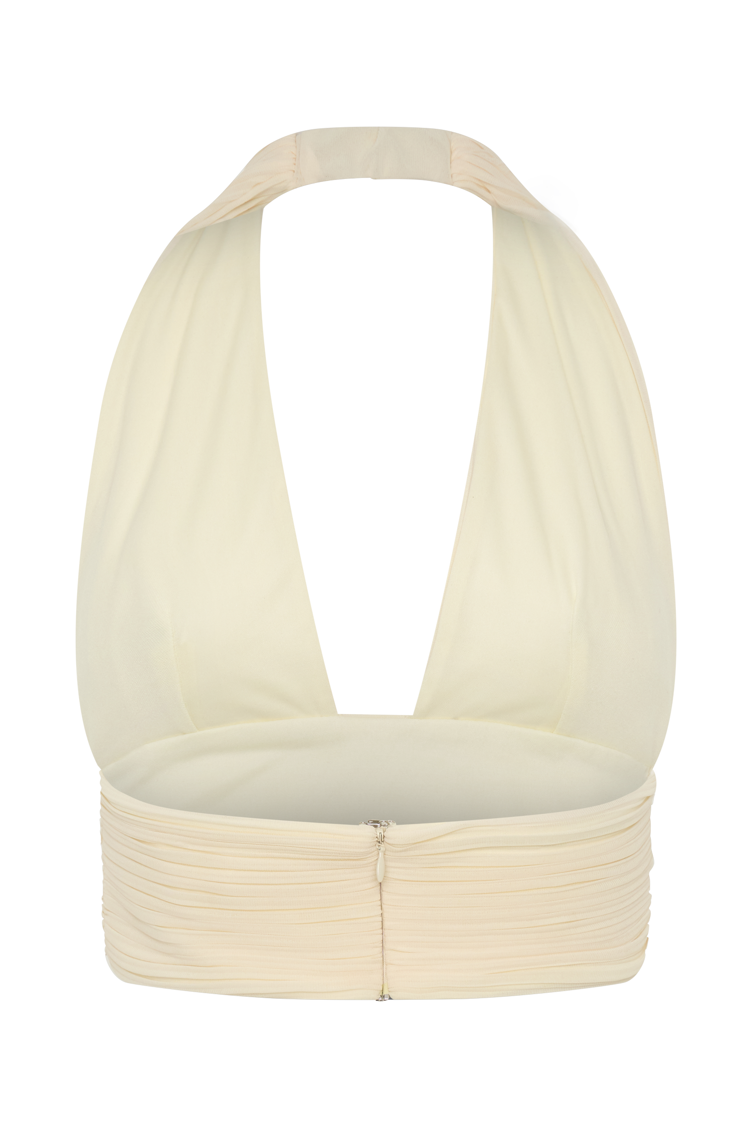 Amaris Sleeveless Plisse Halter Top - Lemon - Image 8
