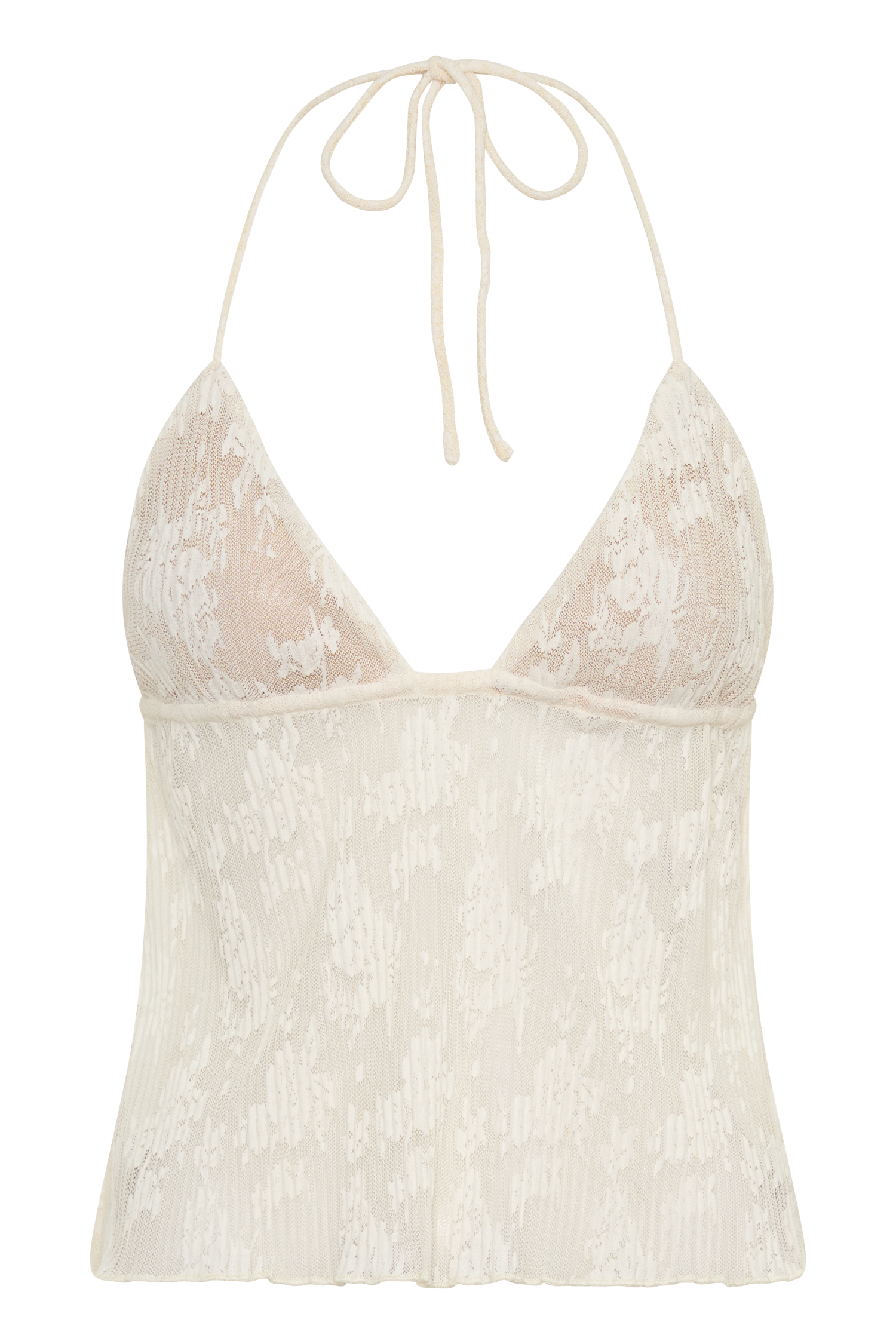 Ambrose Lace Cami Halter Top - Ivory - Image 9