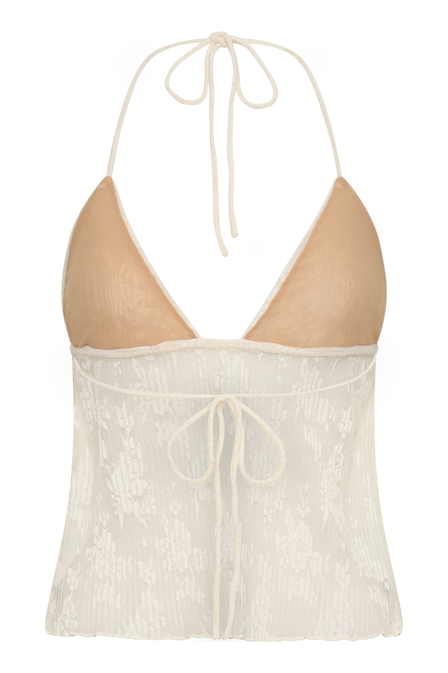 Ambrose Lace Cami Halter Top - Ivory - Image 8